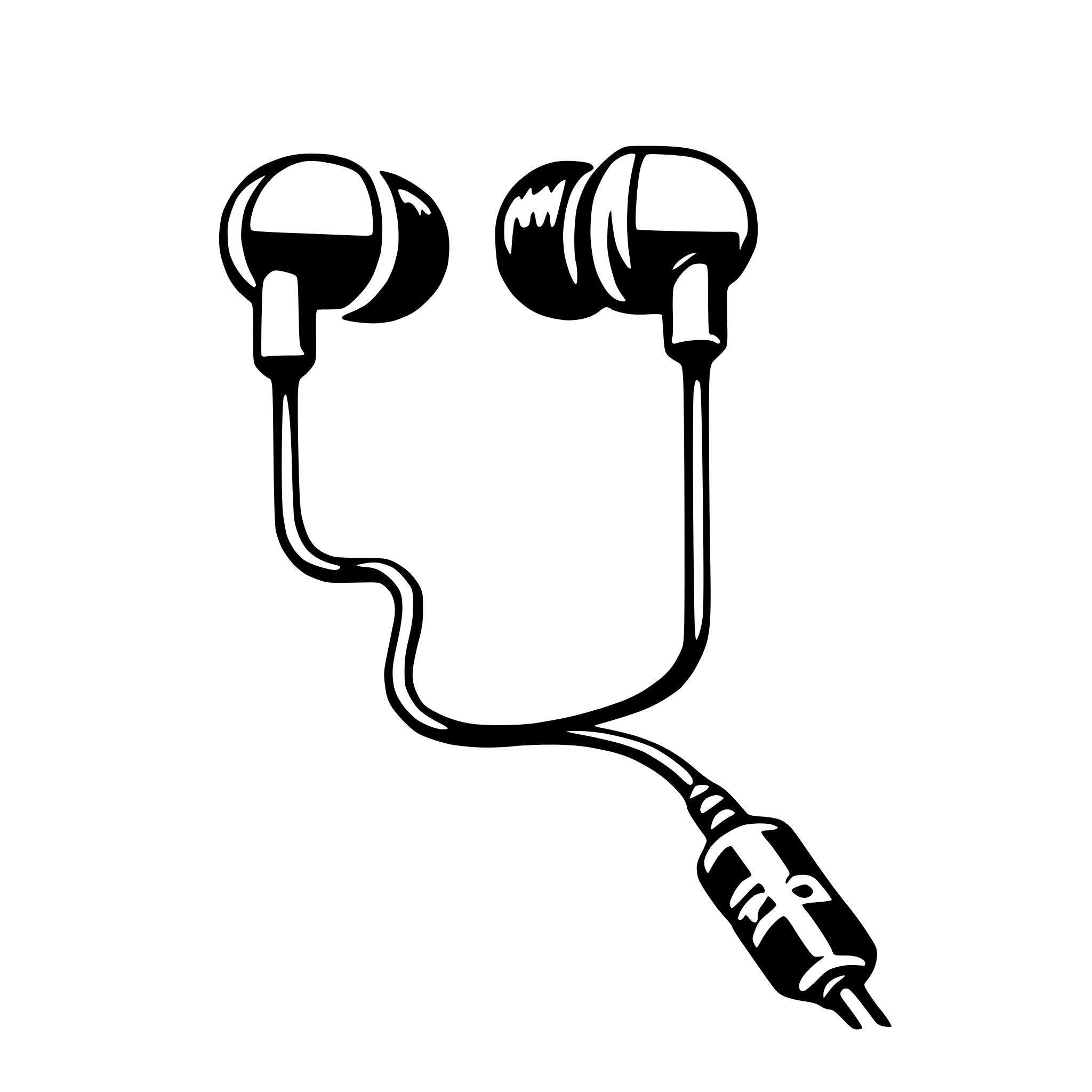 AI-generated SVG of a earbuds