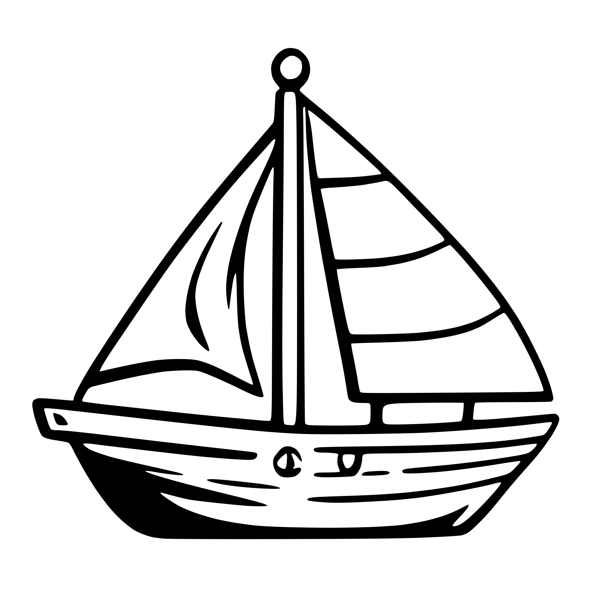 AI-generated SVG of a logo style depiction of a sail boat, namely a clipper