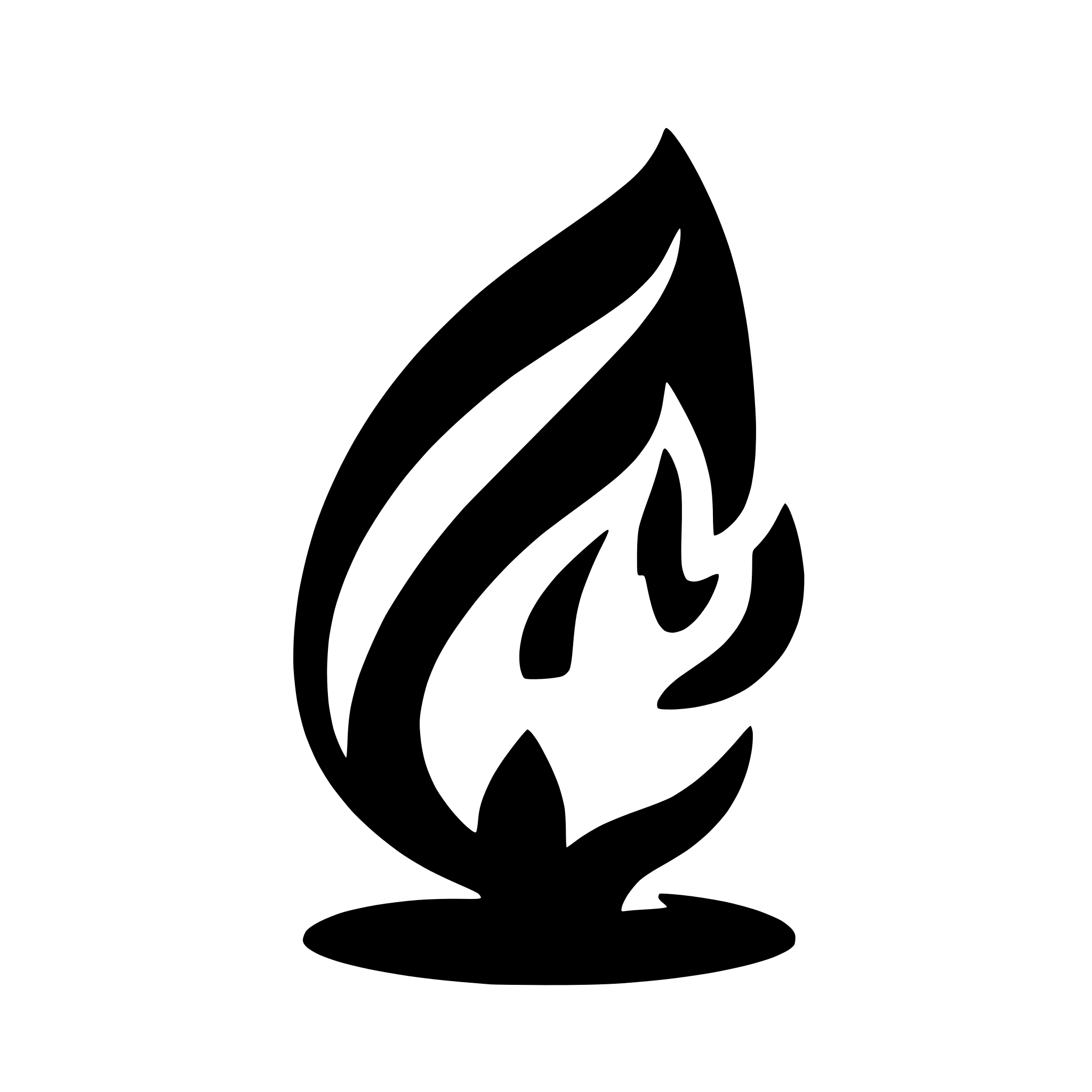 AI-generated SVG of a A minimall, color-filled, realistic fire flame