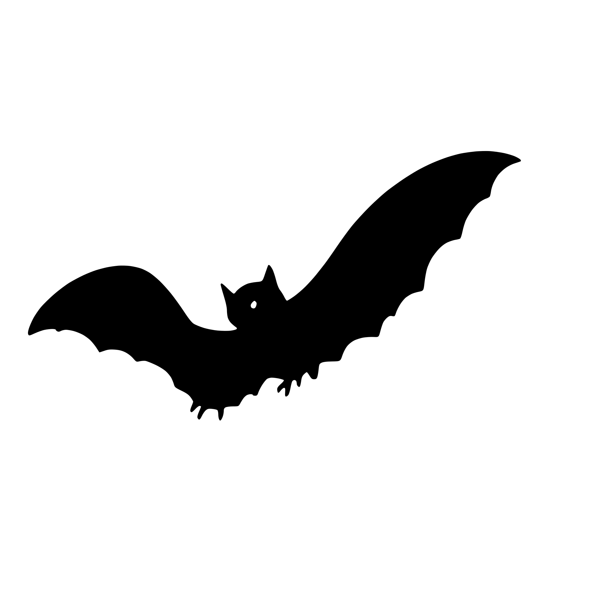 AI-generated SVG of a two flying bats