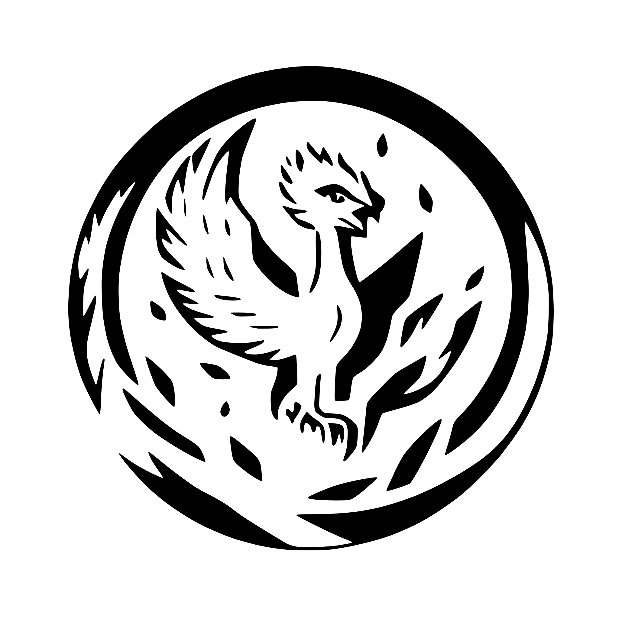 AI-generated SVG of a phoenix rising from flames
