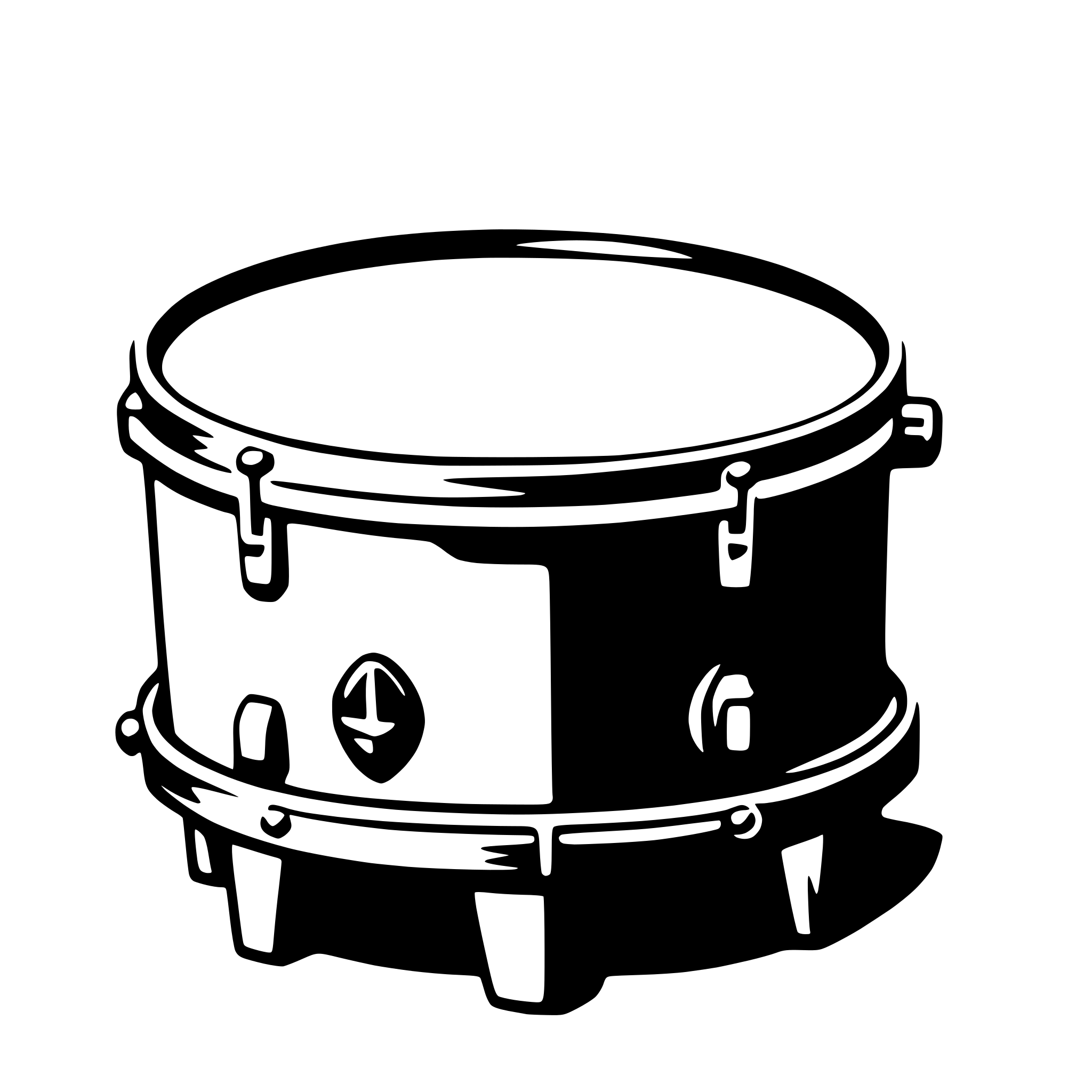 AI-generated SVG of a drum
