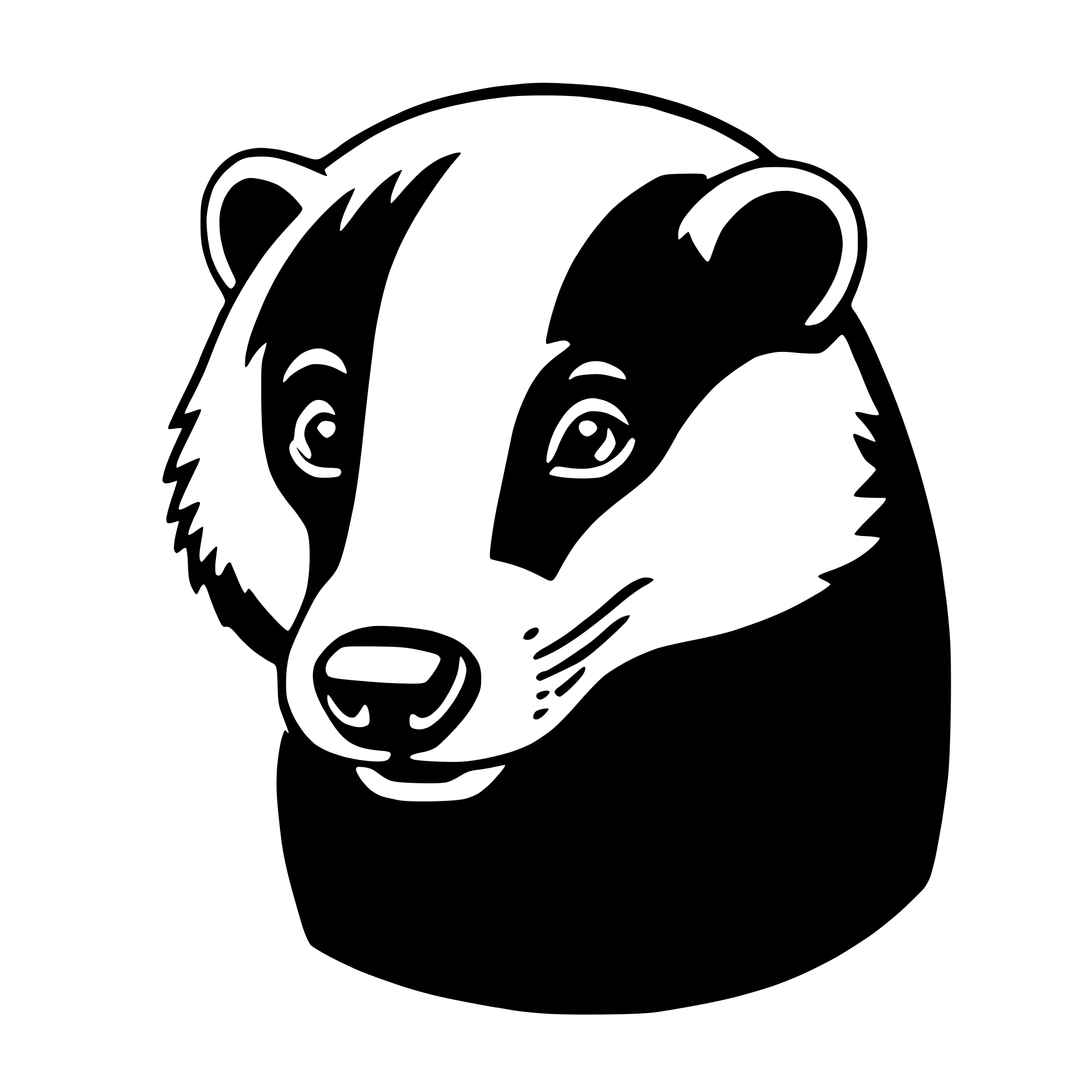 AI-generated SVG of a badger