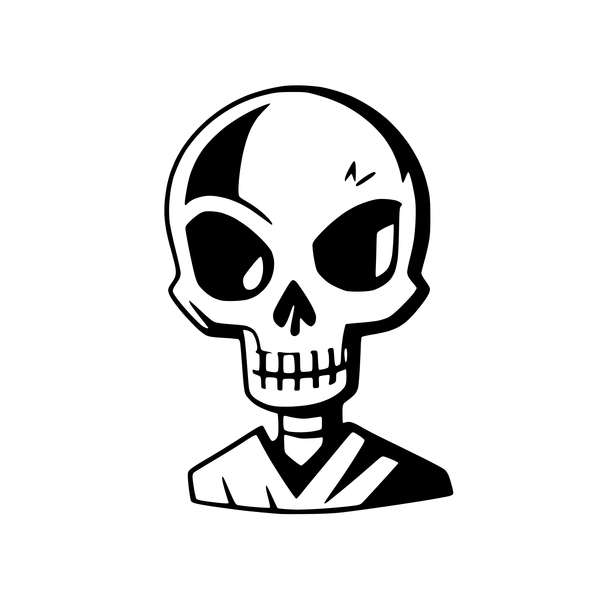 AI-generated SVG of a minimalize simple skull