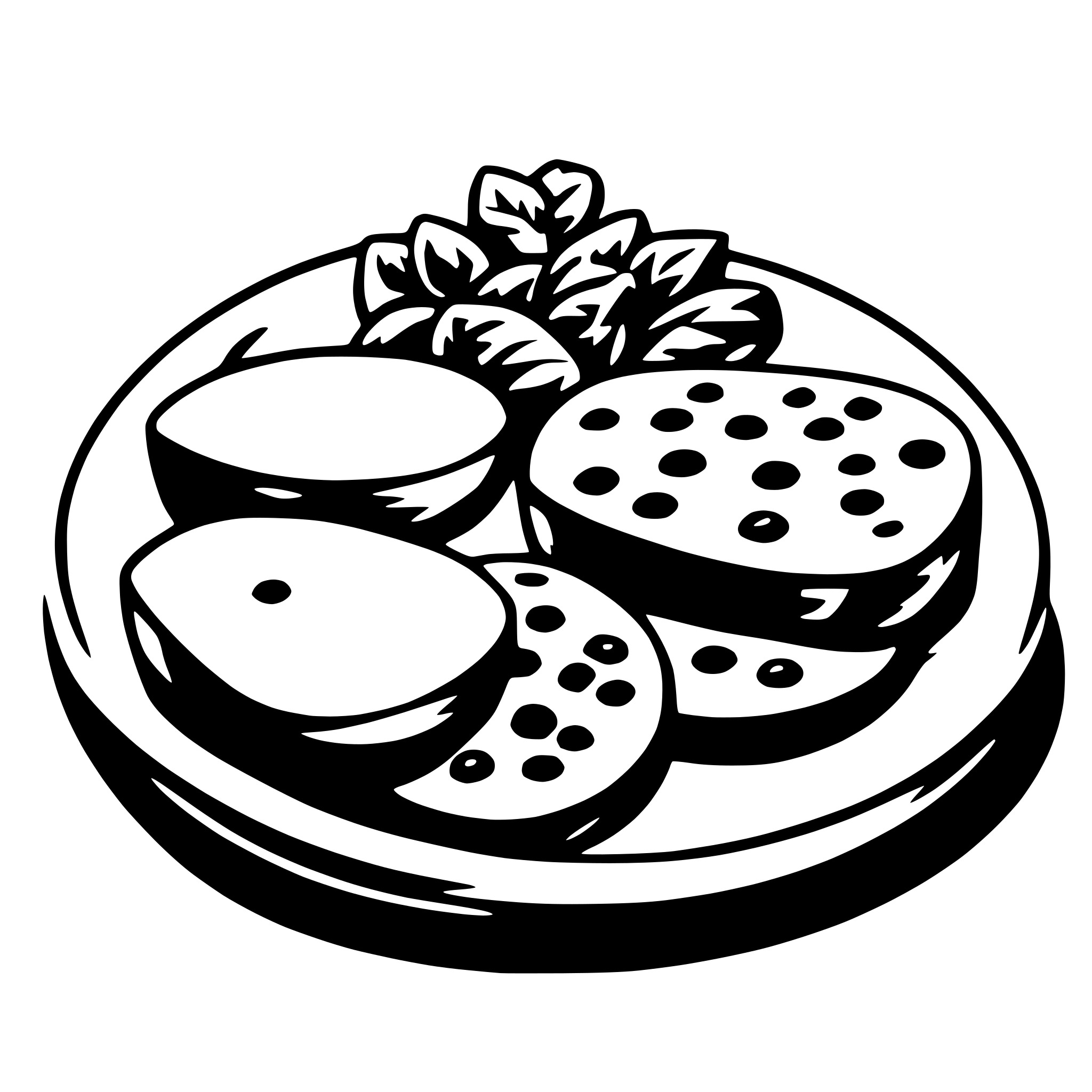 AI-generated SVG of a platter