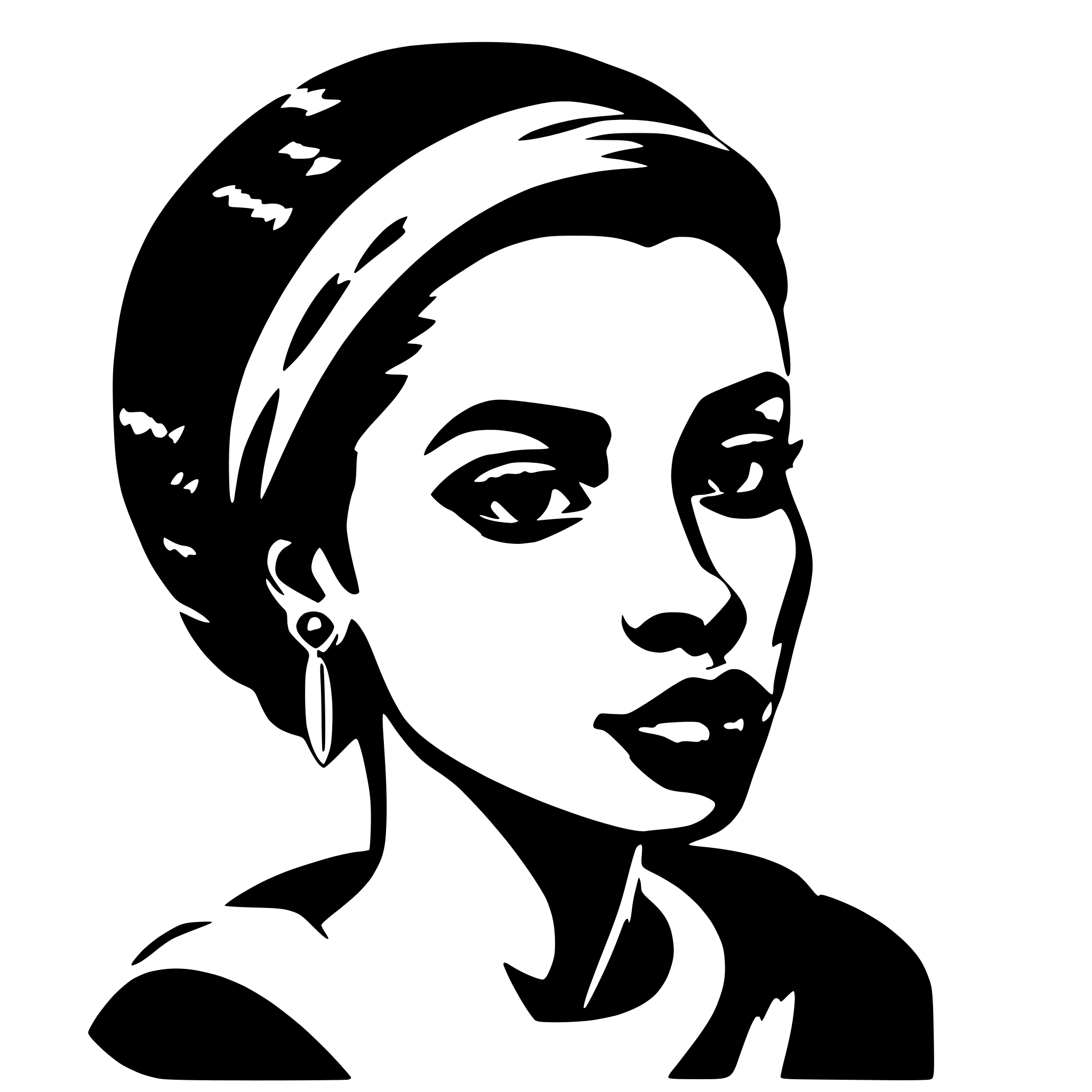 AI-generated SVG of a an african american womans face