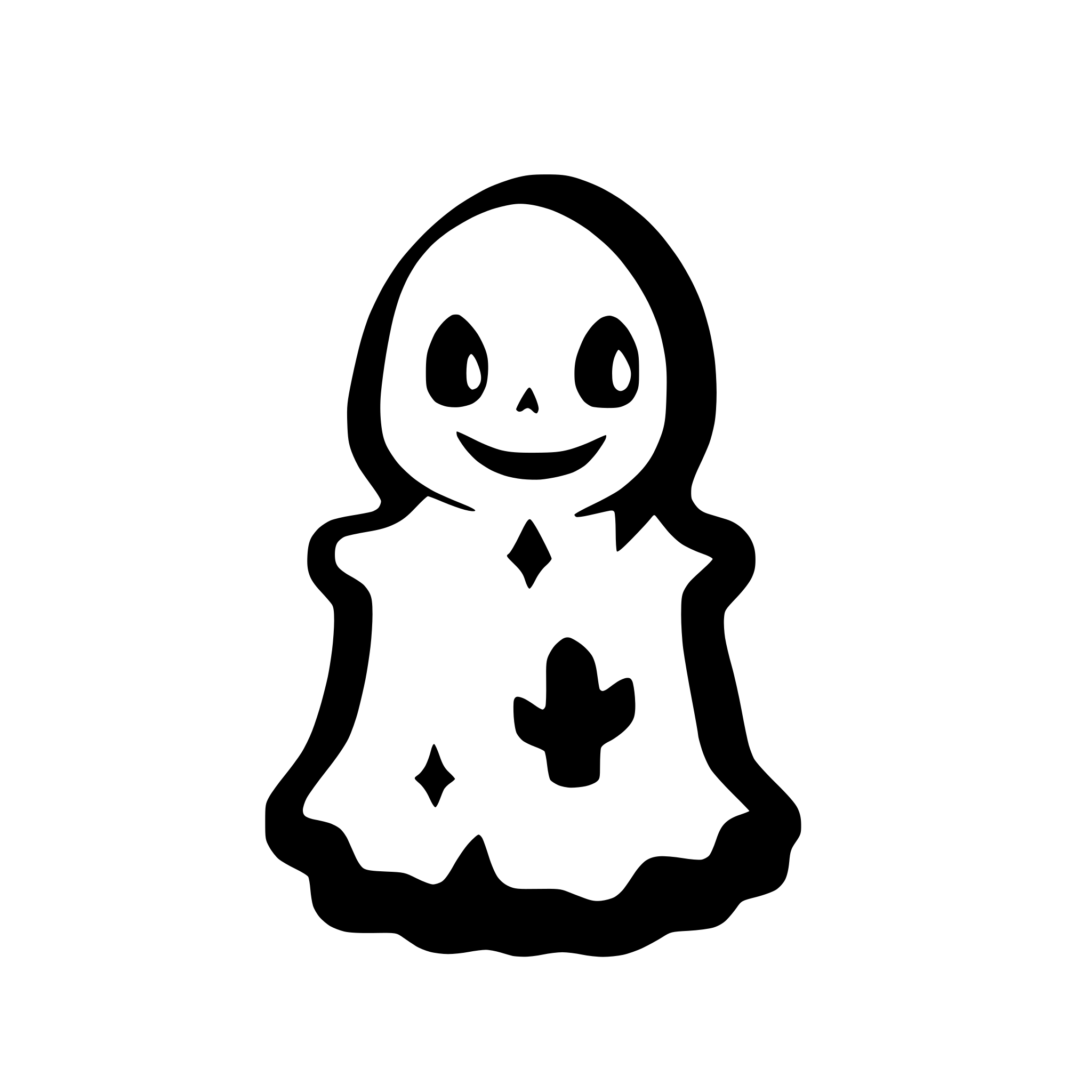 AI-generated SVG of a spookey ghost