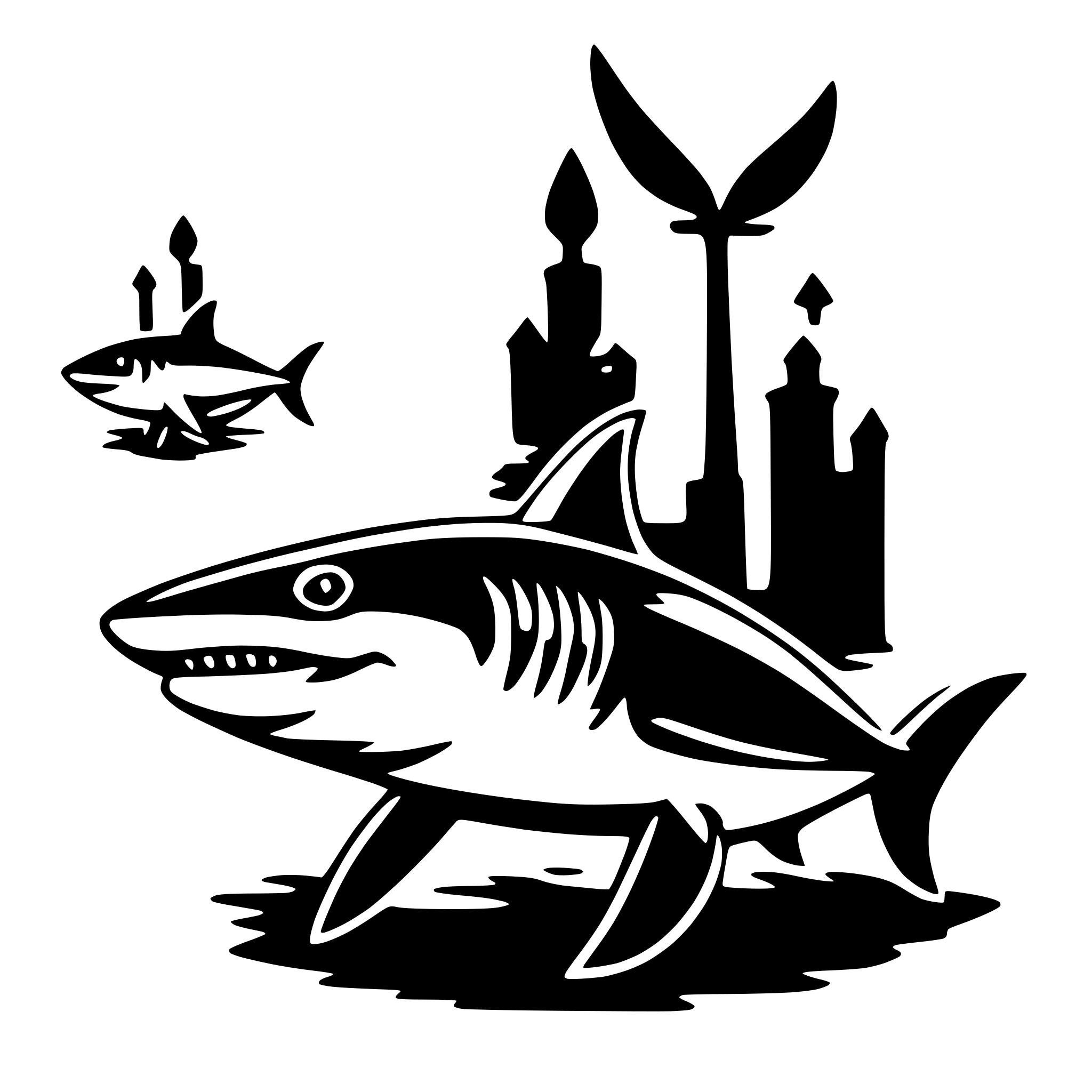 AI-generated SVG of a shark