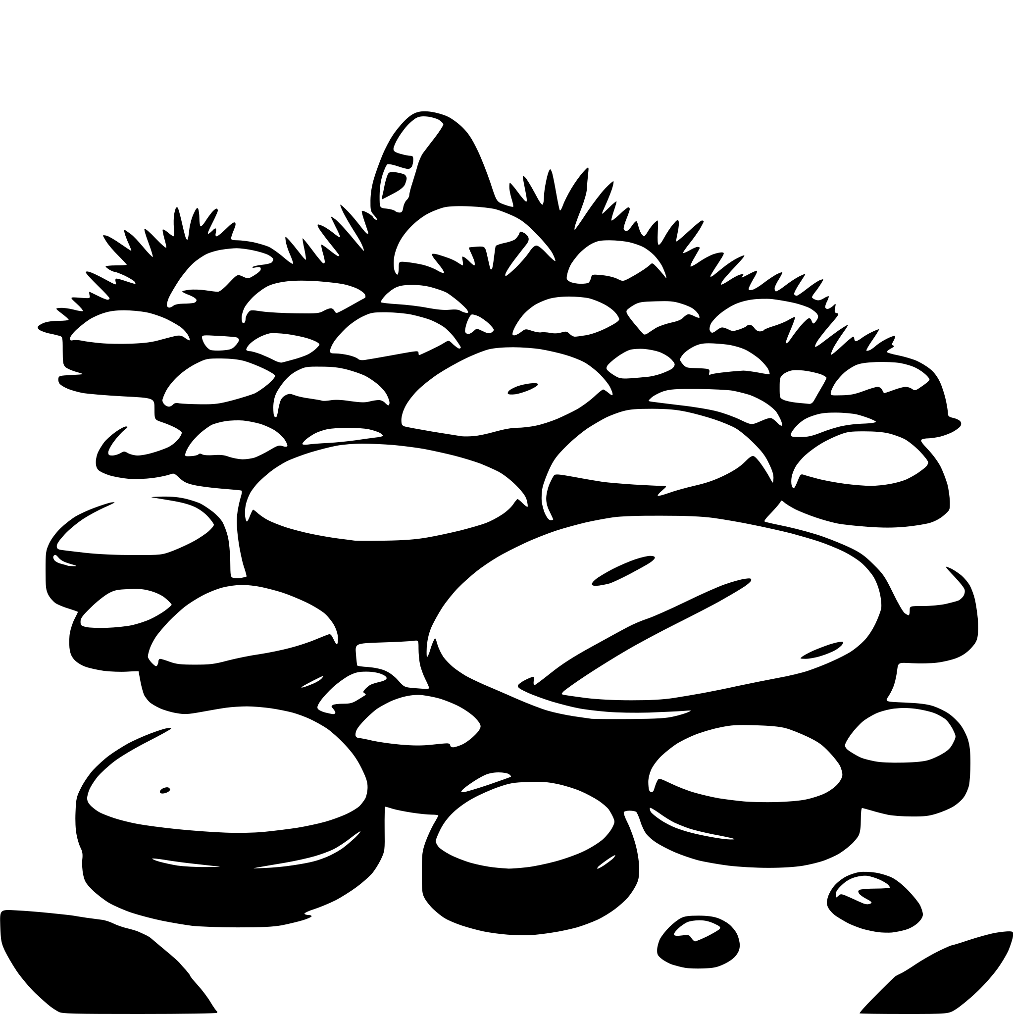 AI-generated SVG of 'river stones'