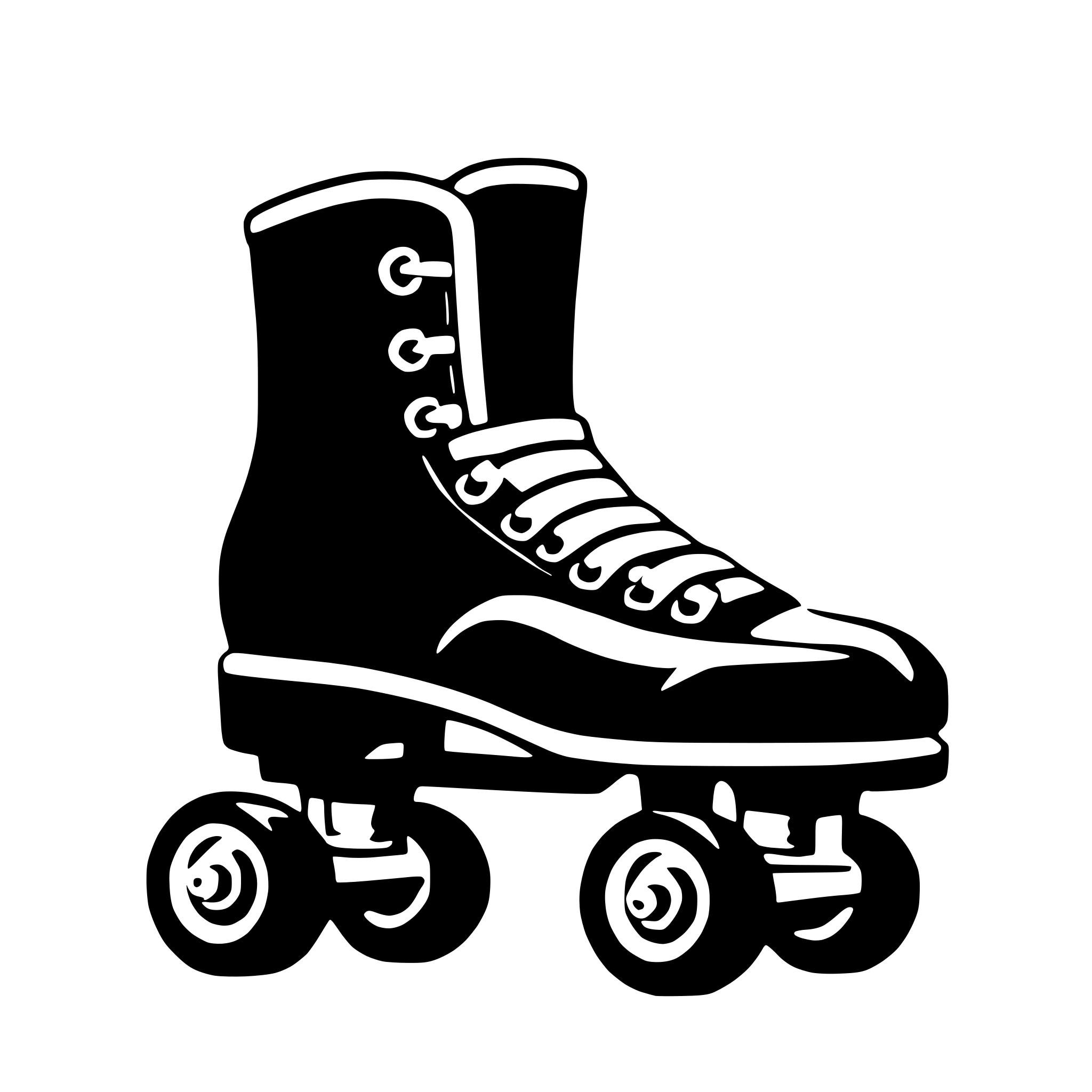 AI-generated SVG of 'roller skates'