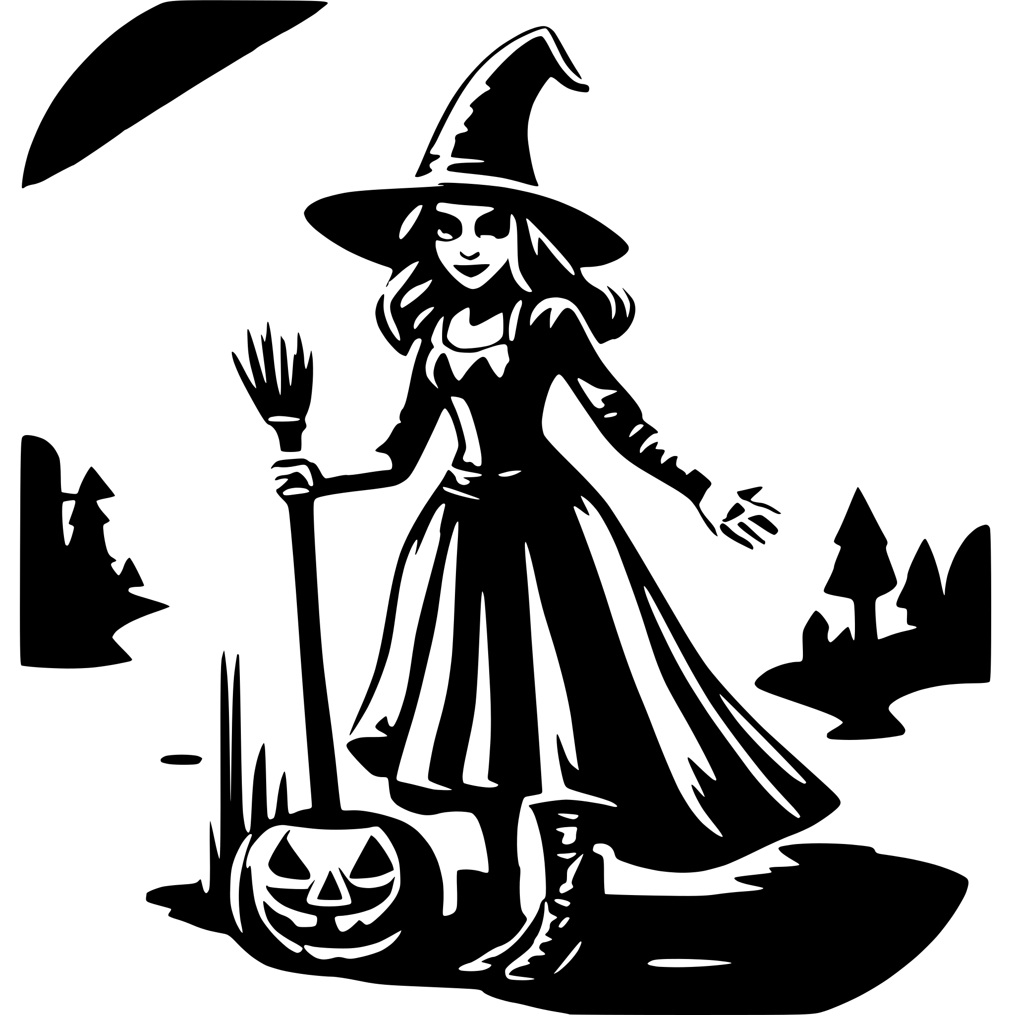 AI-generated SVG of 'halloween witch'