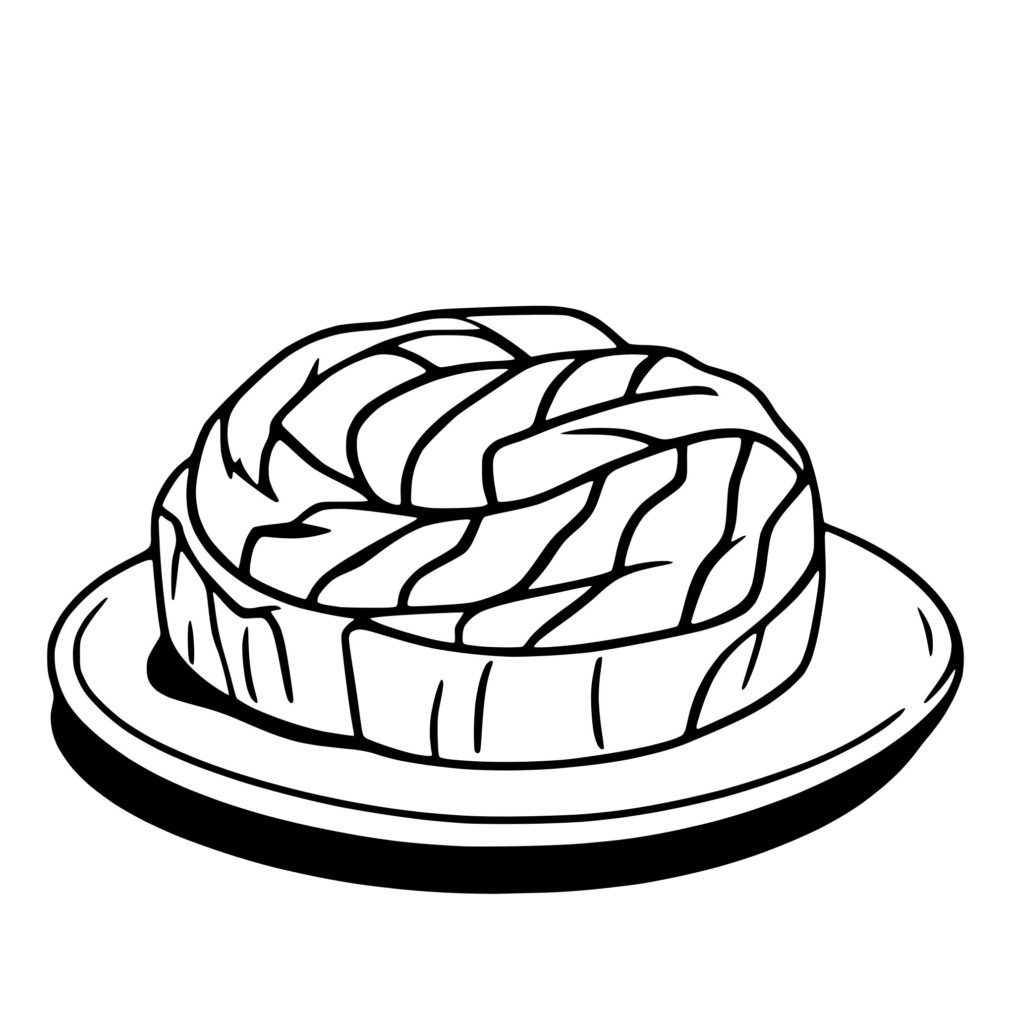 AI-generated SVG of 'swedish cinnamon roll fika'
