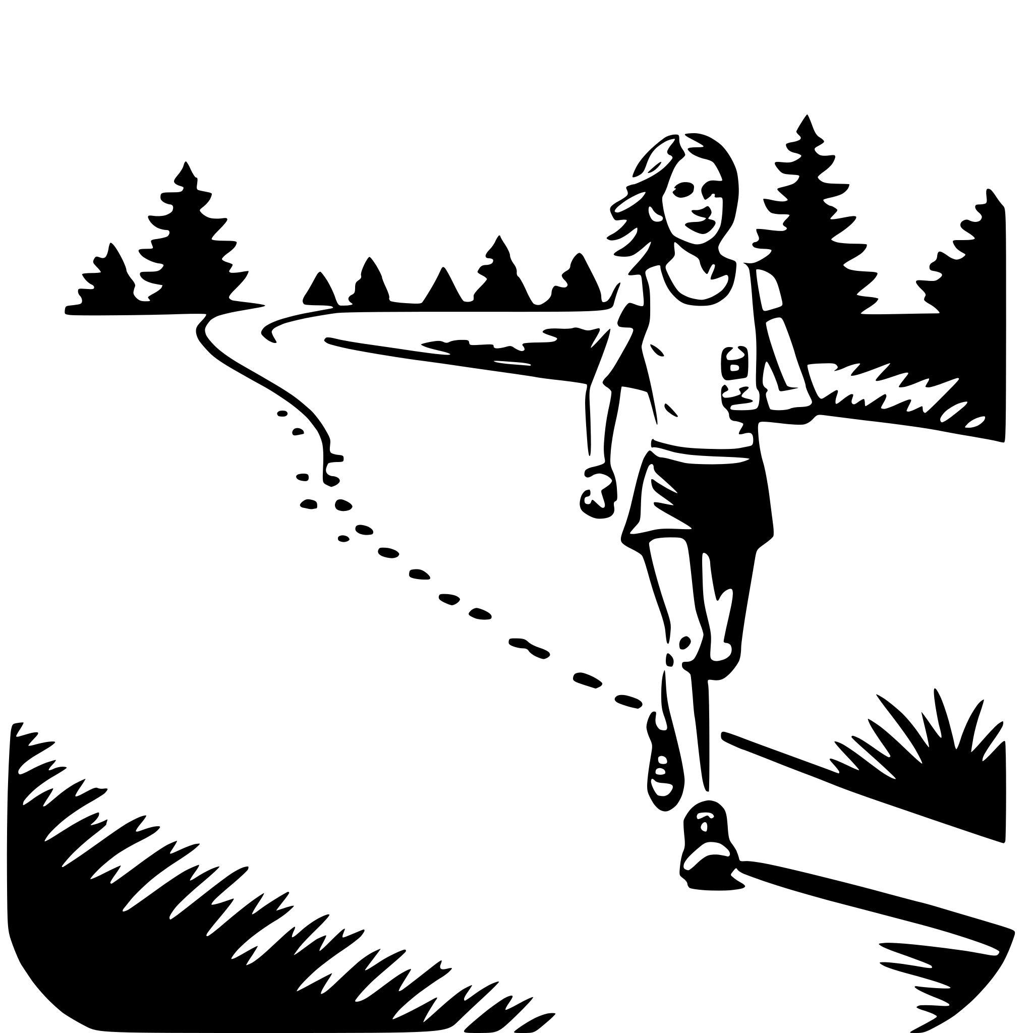 AI-generated SVG of 'running trail marathon'