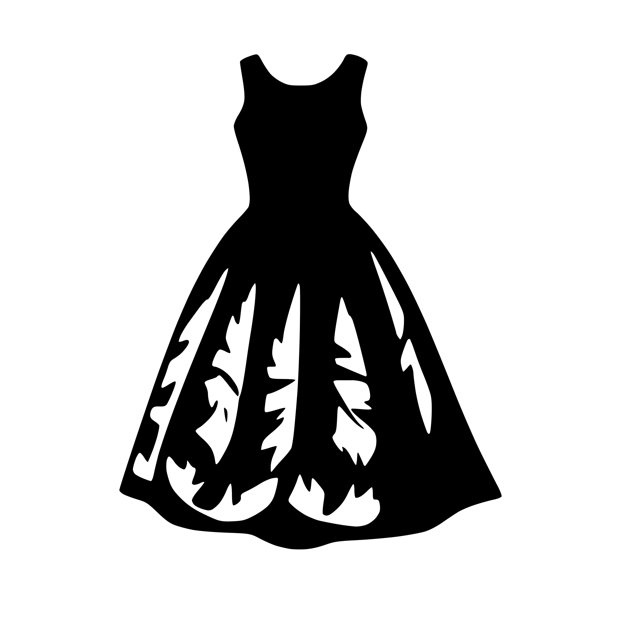 AI-generated SVG of a Create an outline of one elegant and fancy occasion dress without a person