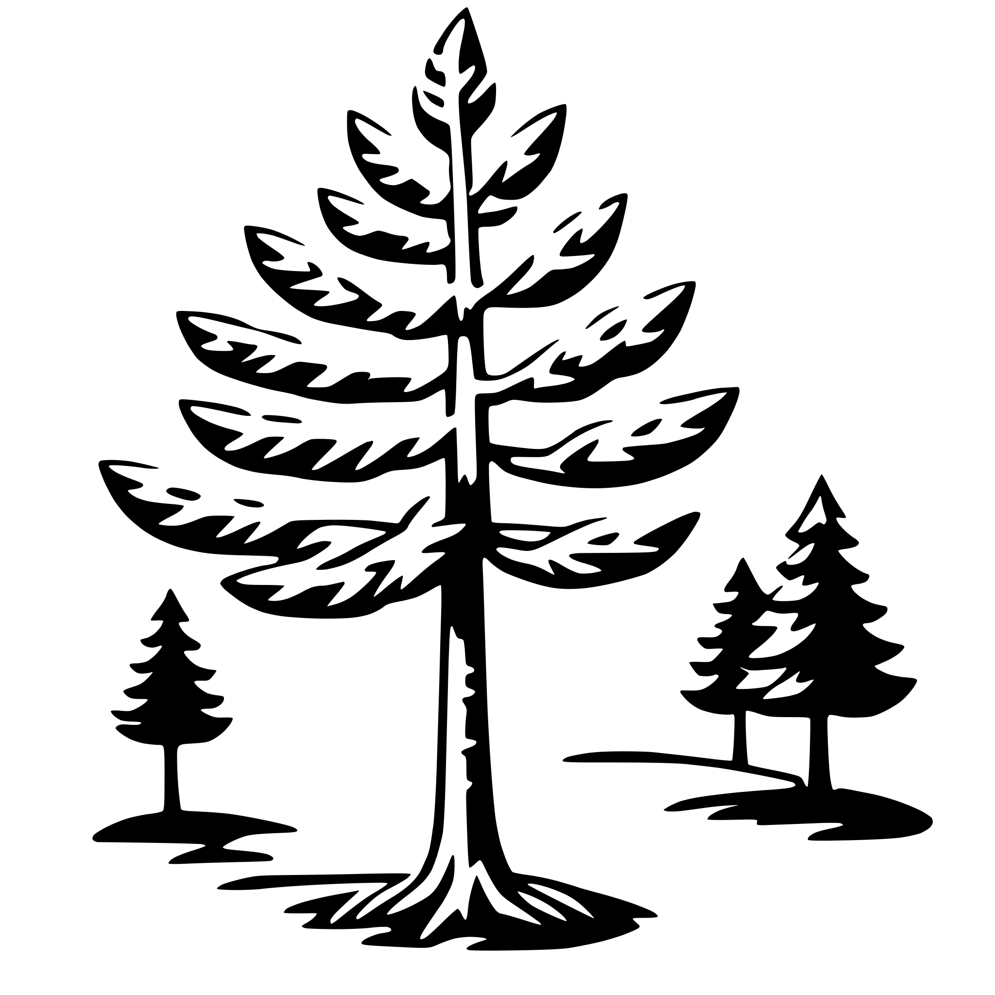 AI-generated SVG of a spruce tree