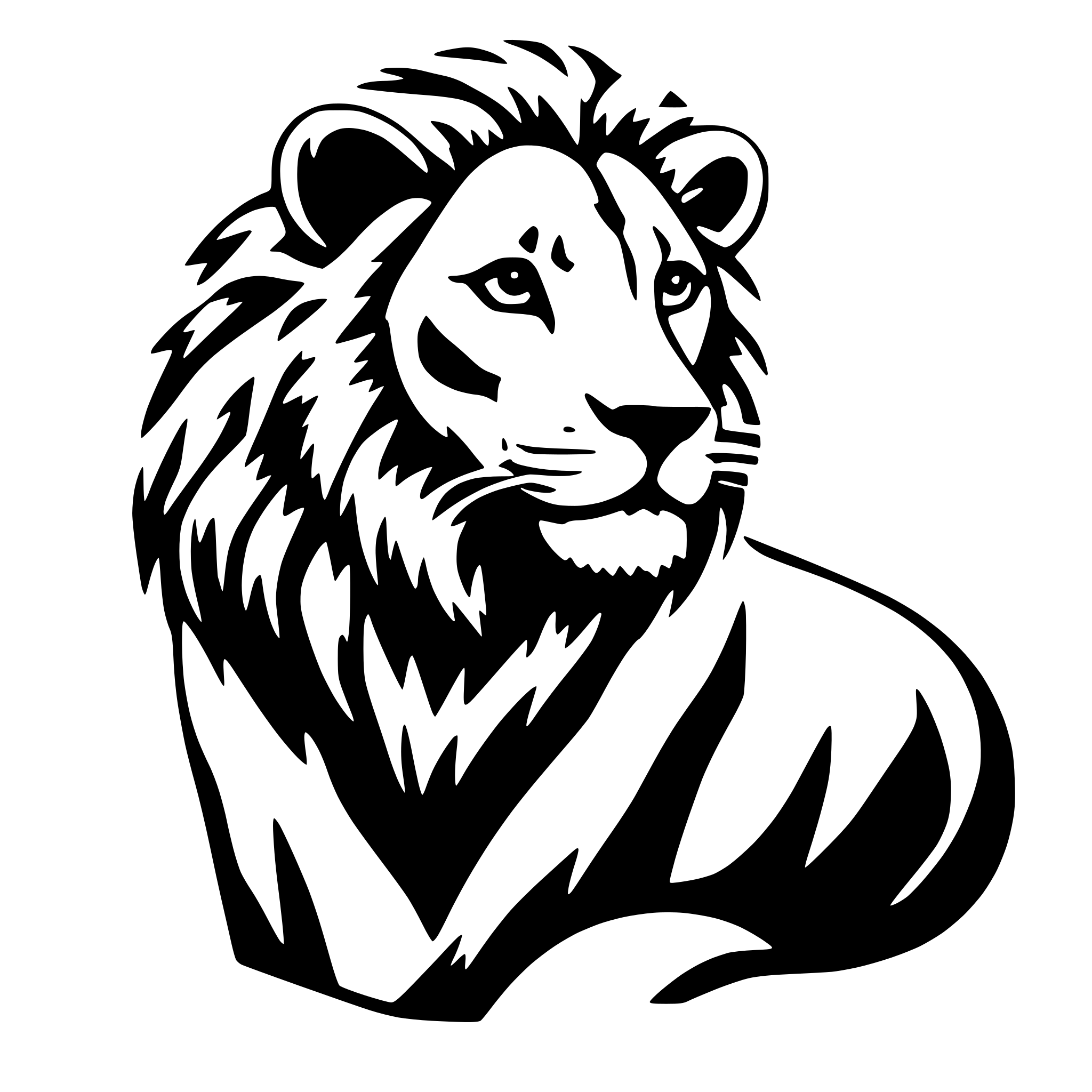 AI-generated SVG of a Lion