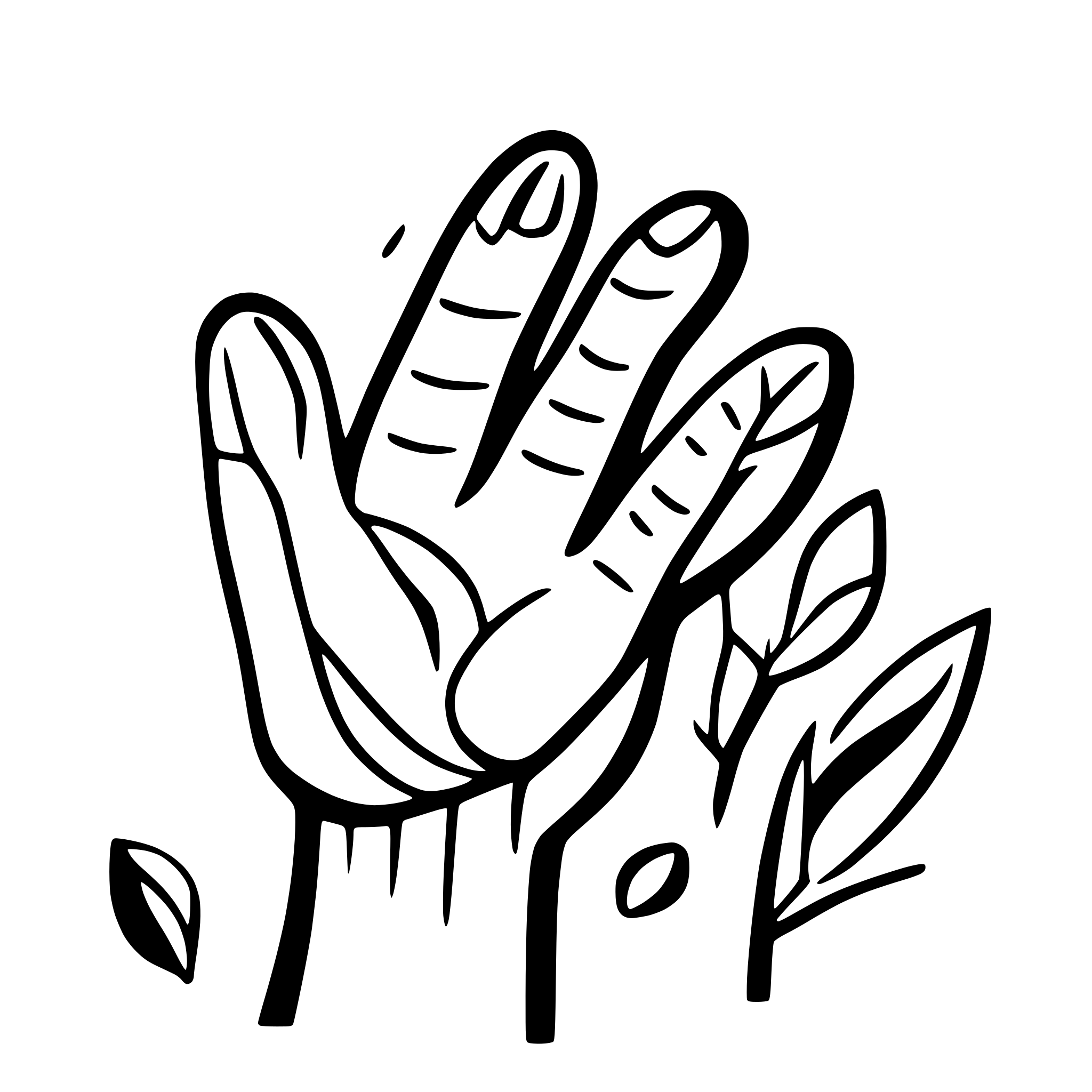 AI-generated SVG of 'cartoon line with finger hand'