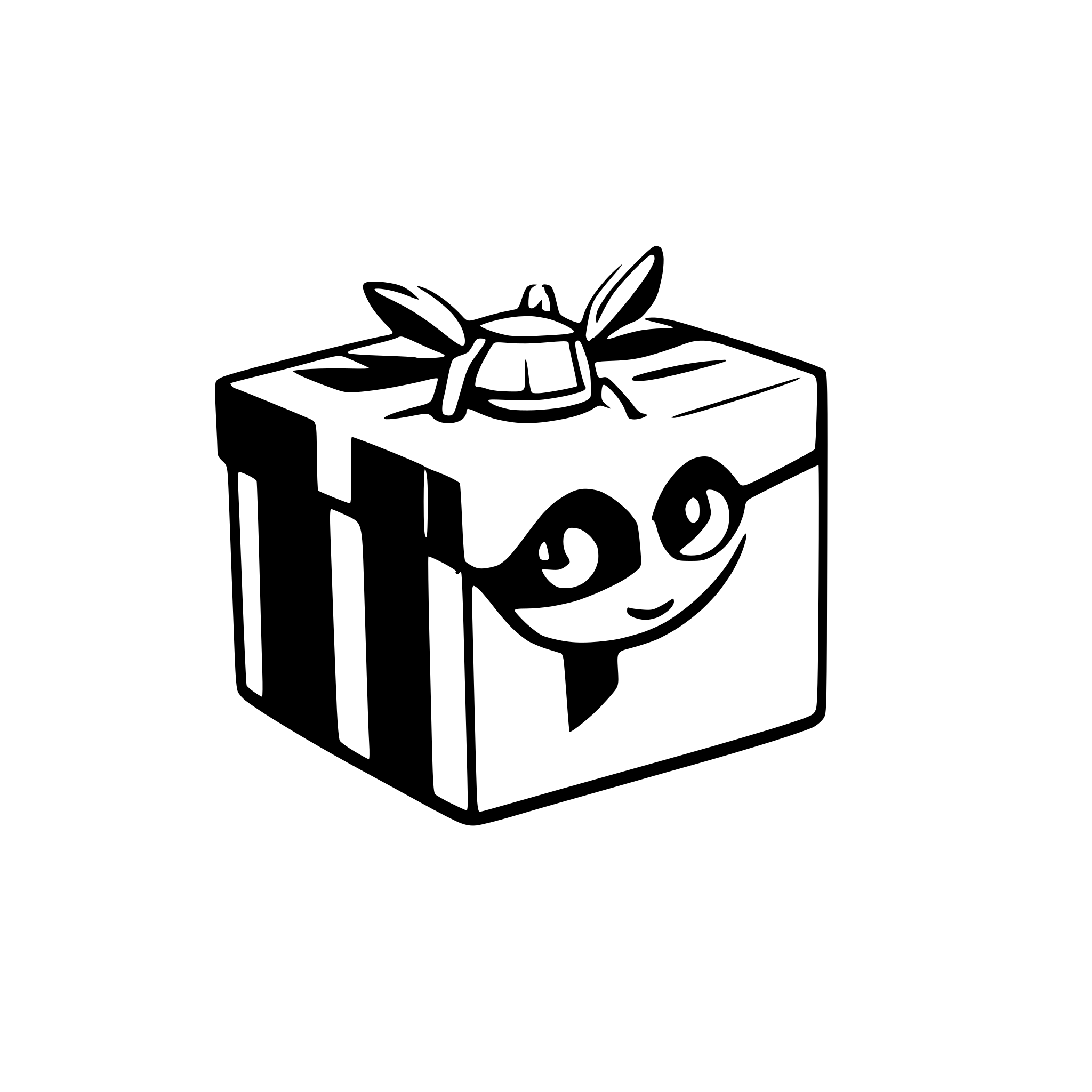 AI-generated SVG of a drone coming out of a box