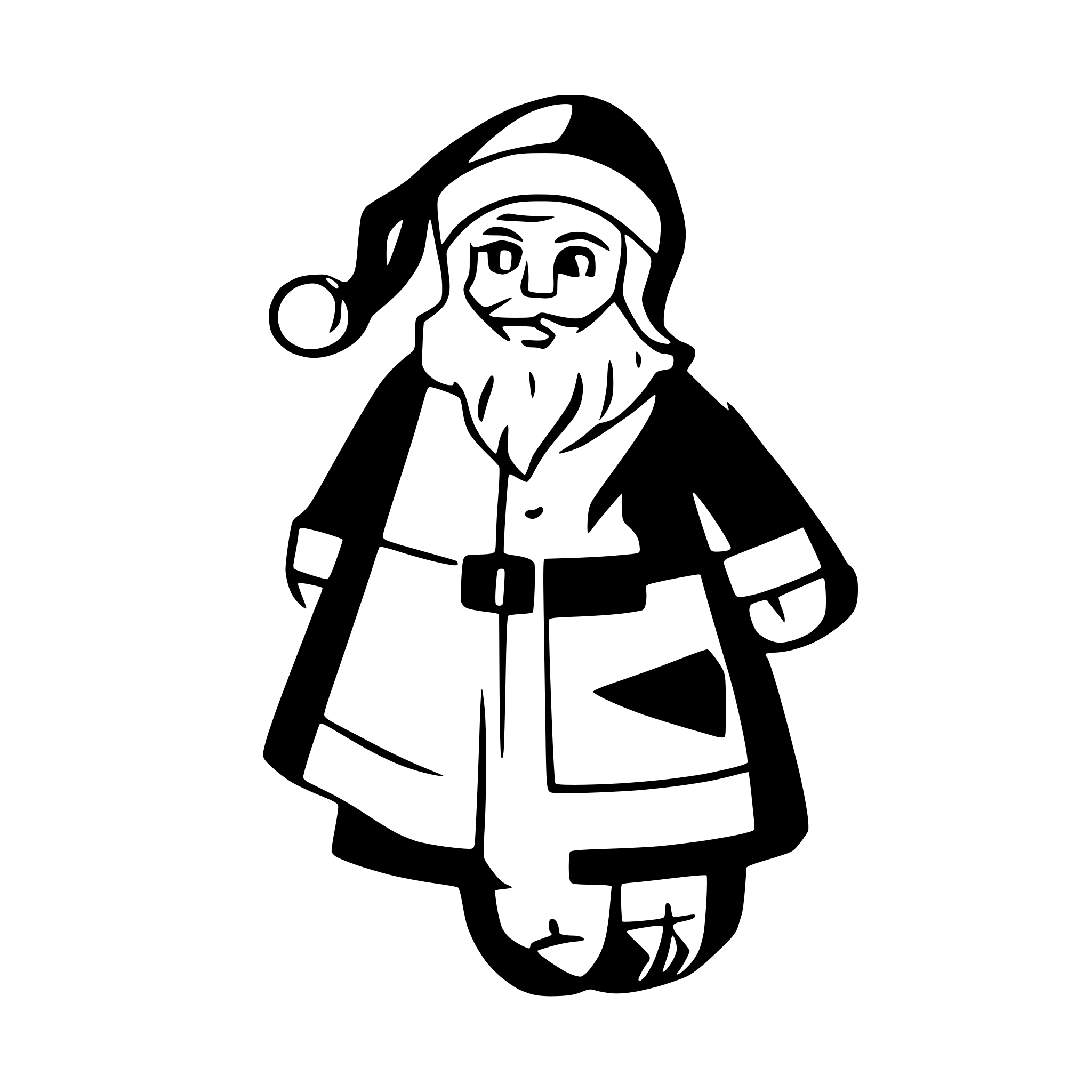 AI-generated SVG of a santa claus full body