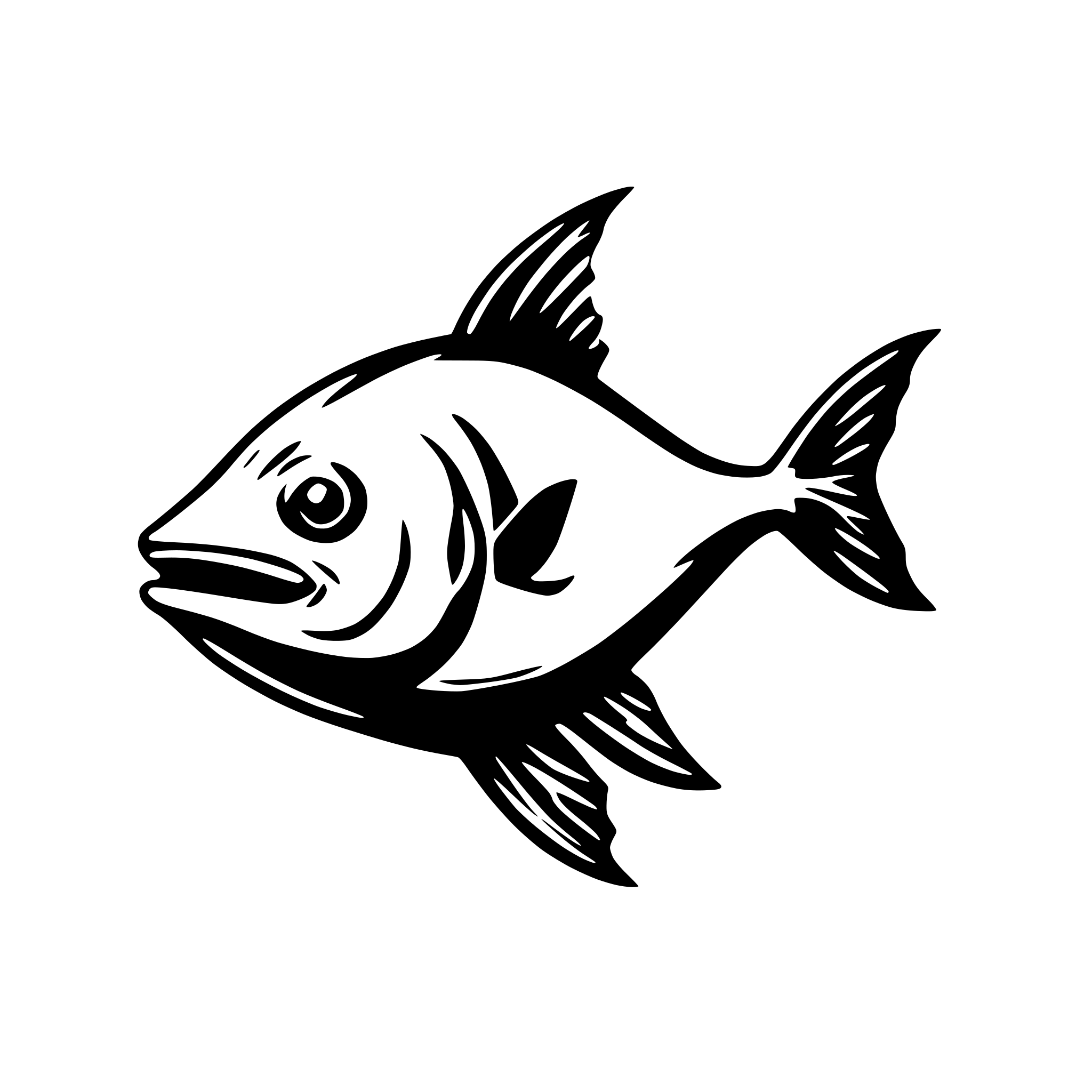 AI-generated SVG of 'minimal side view of toothfish'