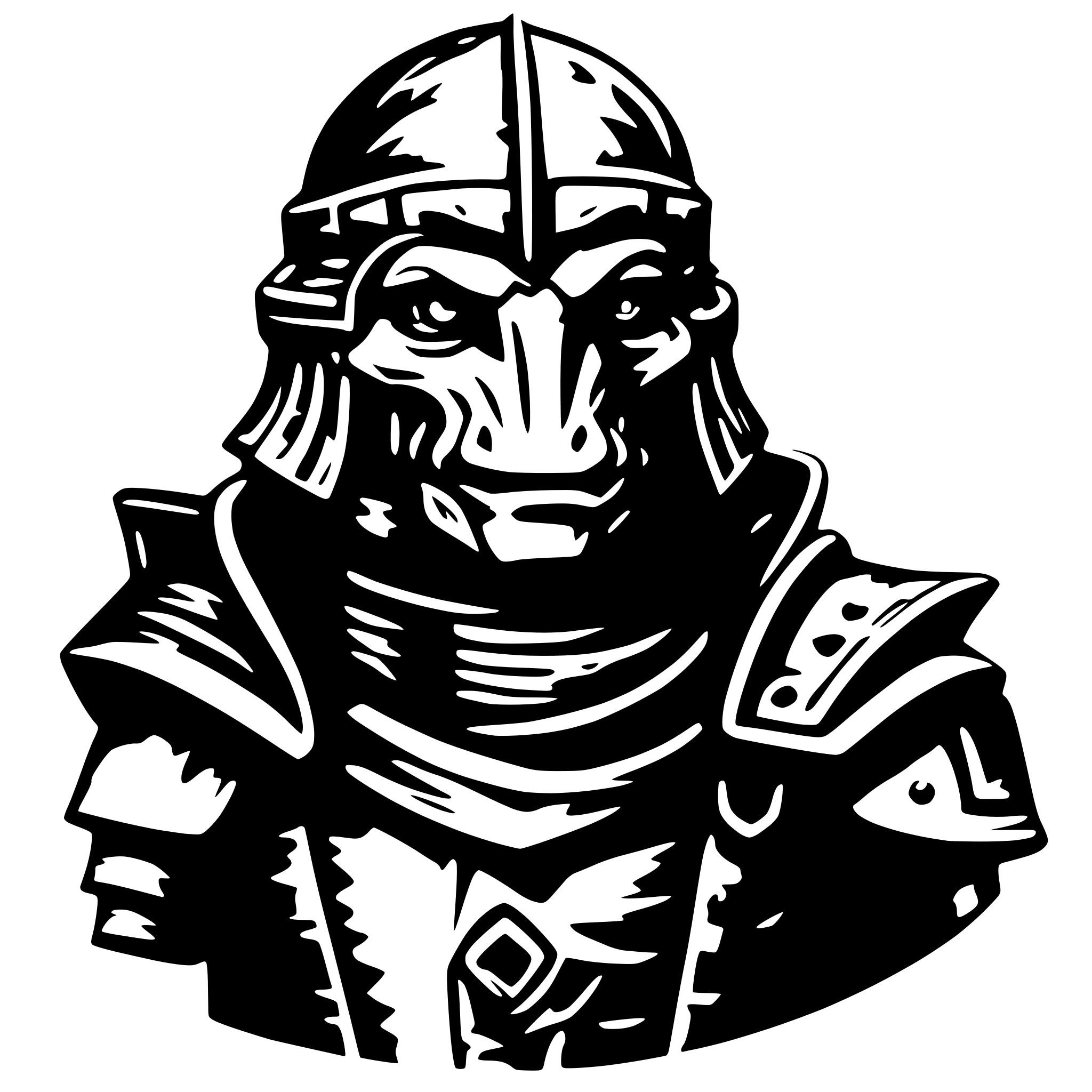 AI-generated SVG of 'dnd dragonborn'