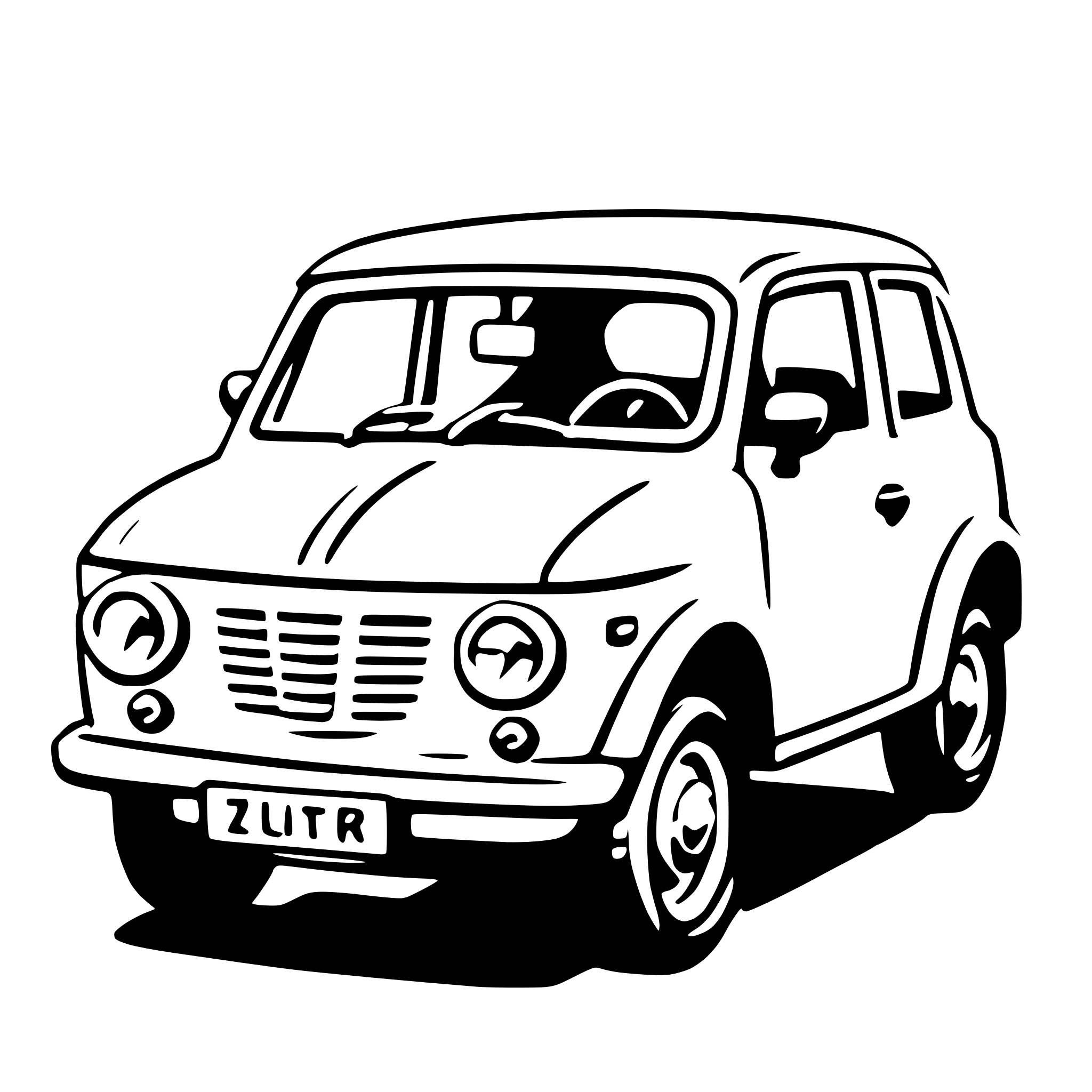 AI-generated SVG of a subcompact car