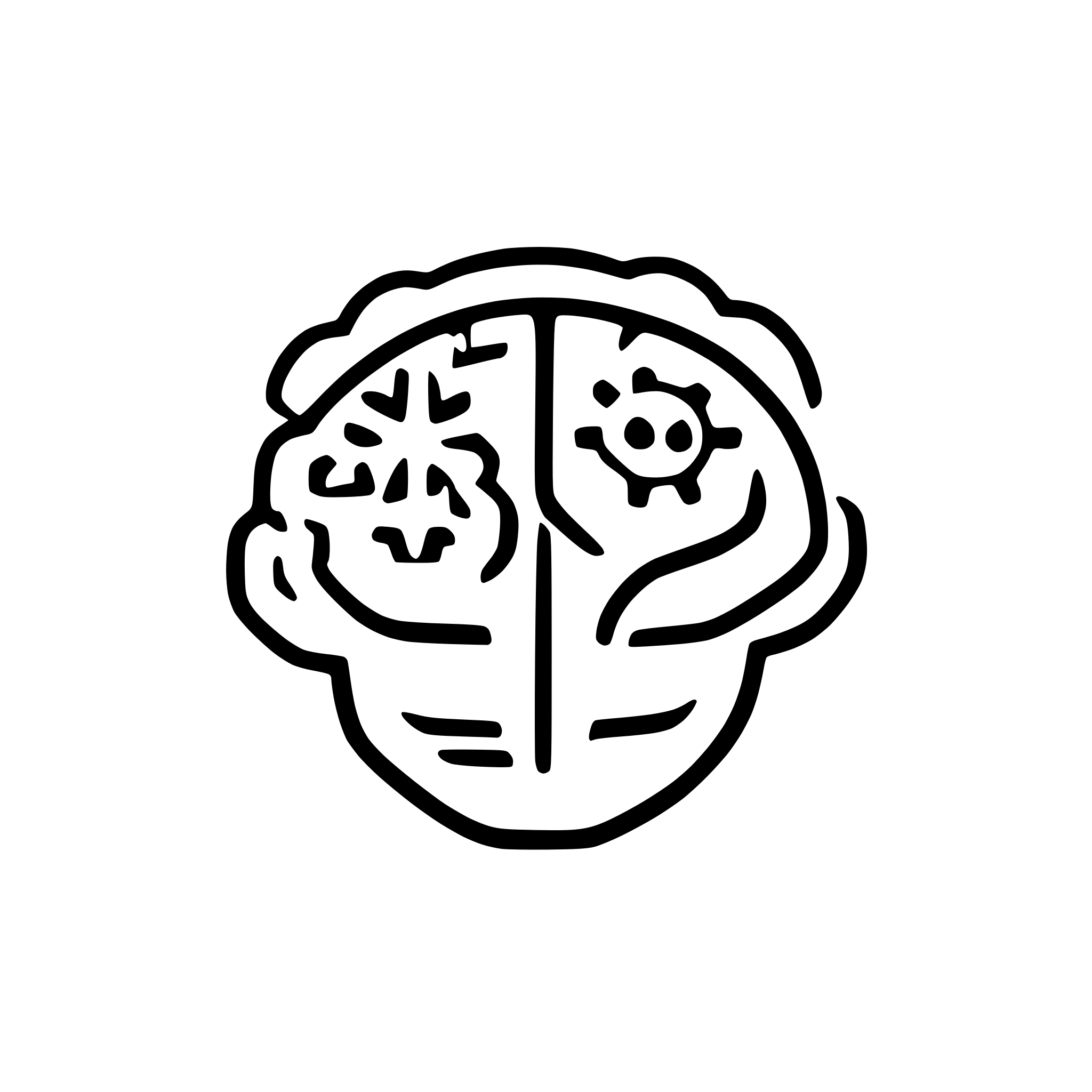 AI-generated SVG of a brain with gears inside, minimalist, no cover
