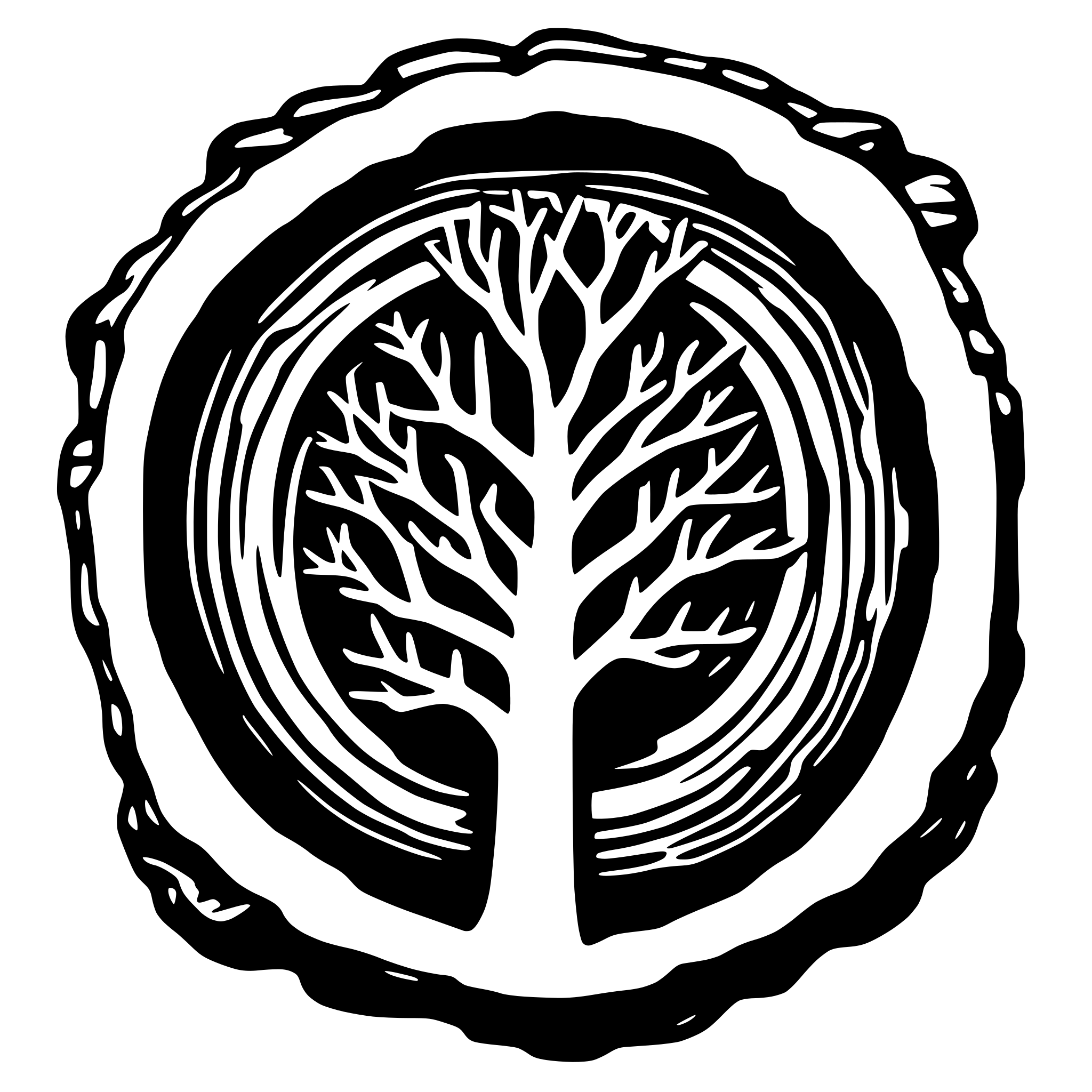 AI-generated SVG of a tree ring pattern