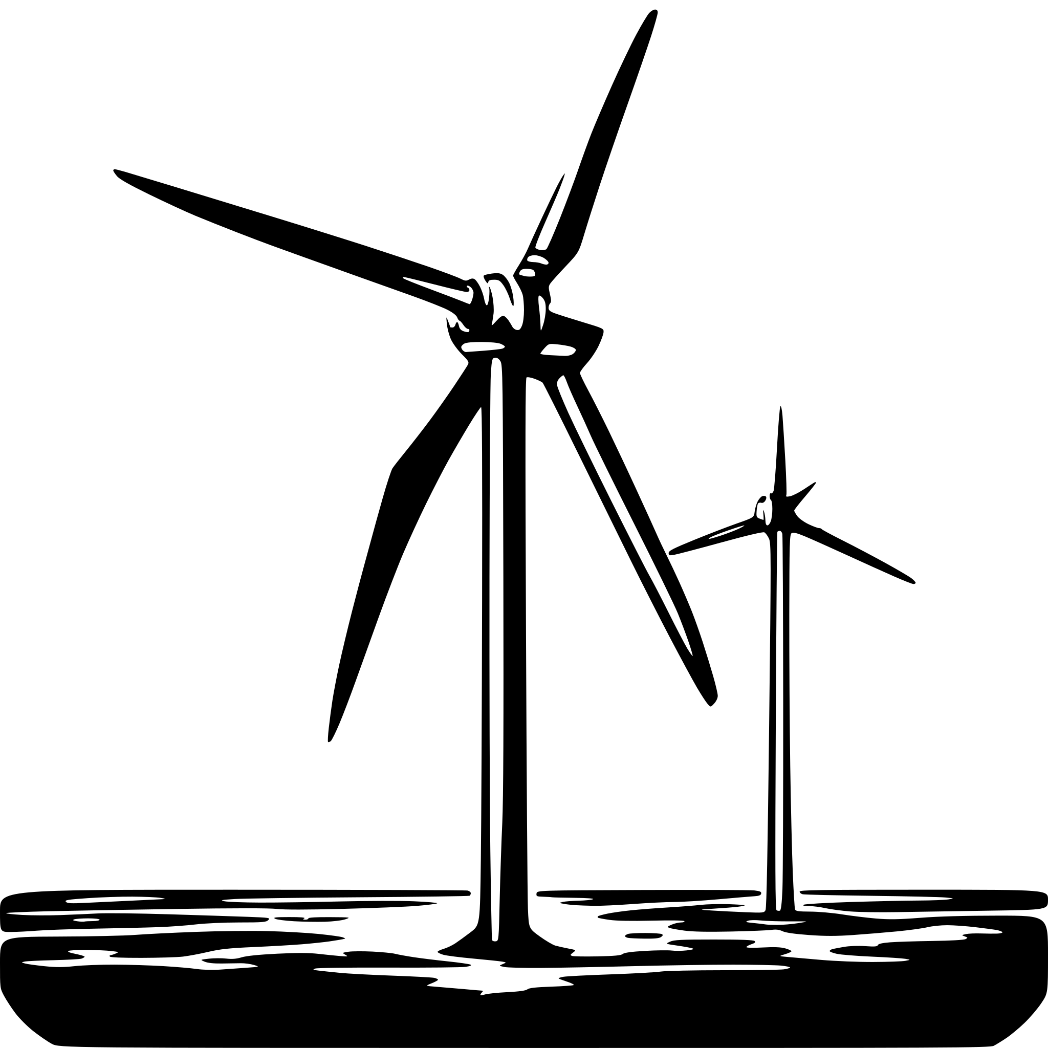 AI-generated SVG of a An single offshore wind turbine with three blades and a monopile foundation AI-generated SVG of a An single offshore wind turbine with three blades and a monopile foundation