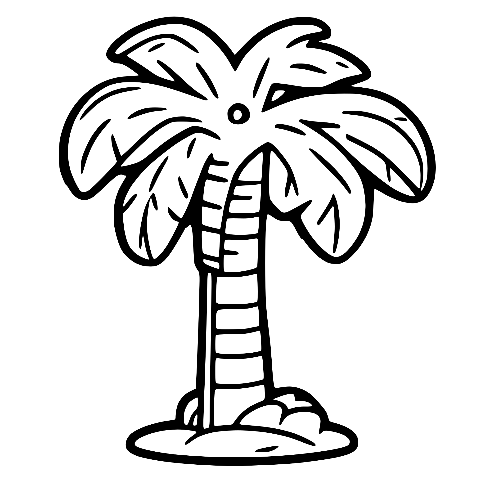 AI-generated SVG of a palm tree