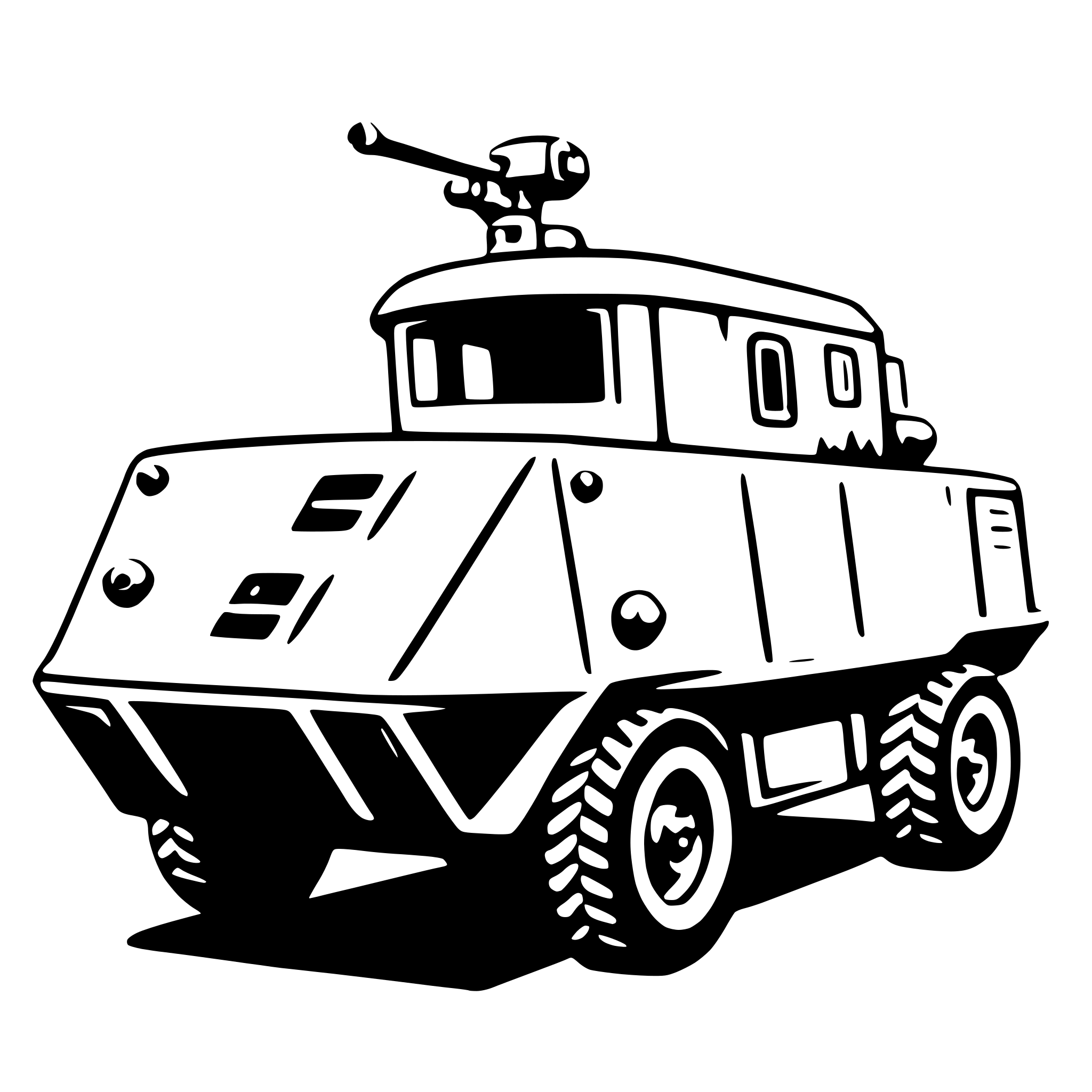 AI-generated SVG of a armored personnel carrier