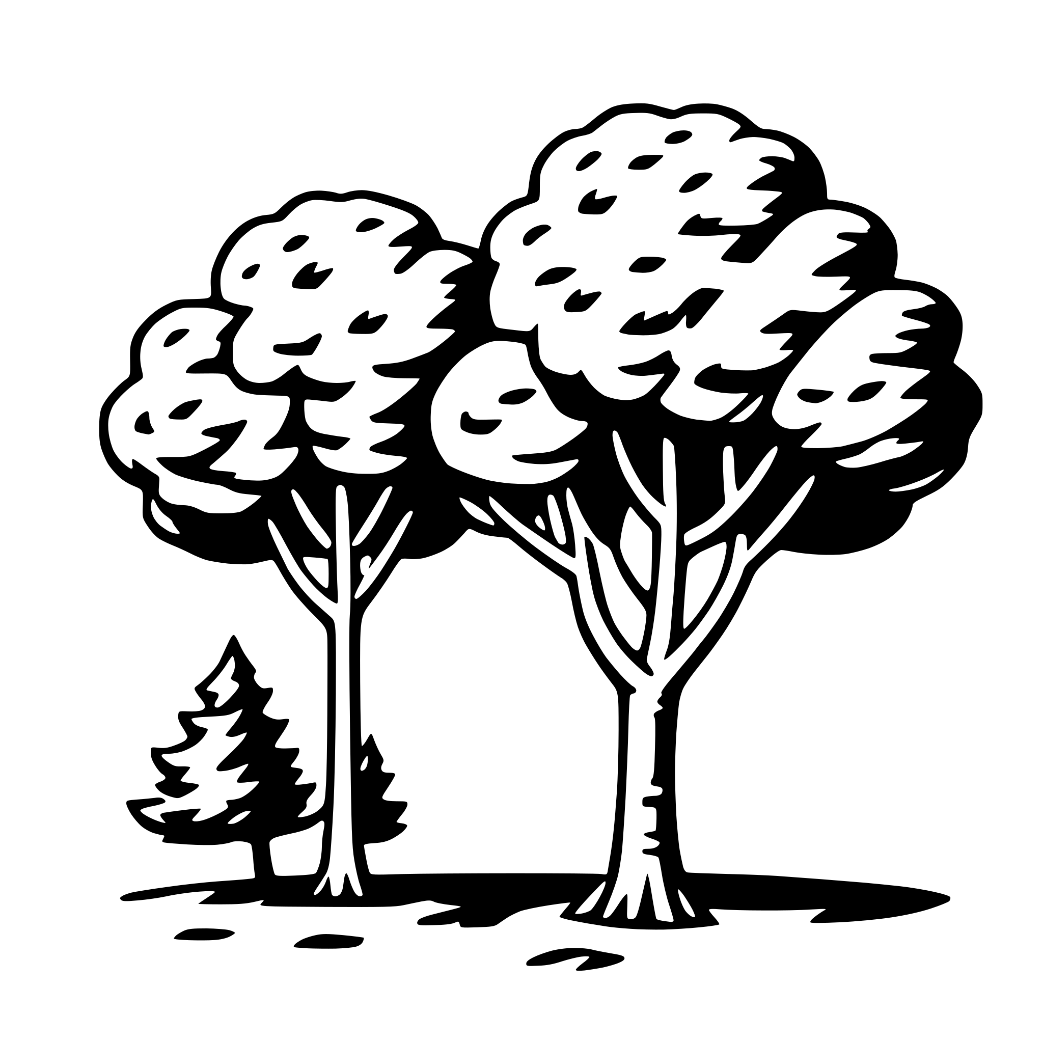AI-generated SVG of a poplar tree
