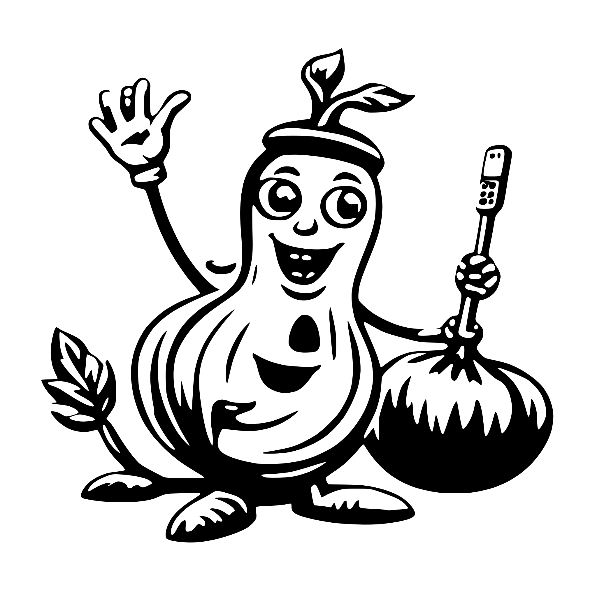 AI-generated SVG of 'funny onion with telefon'