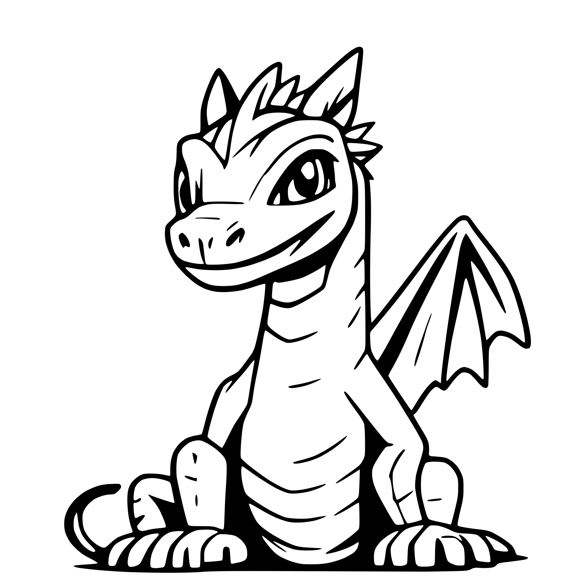 AI-generated SVG of a A realisitic image of a friendly dragon