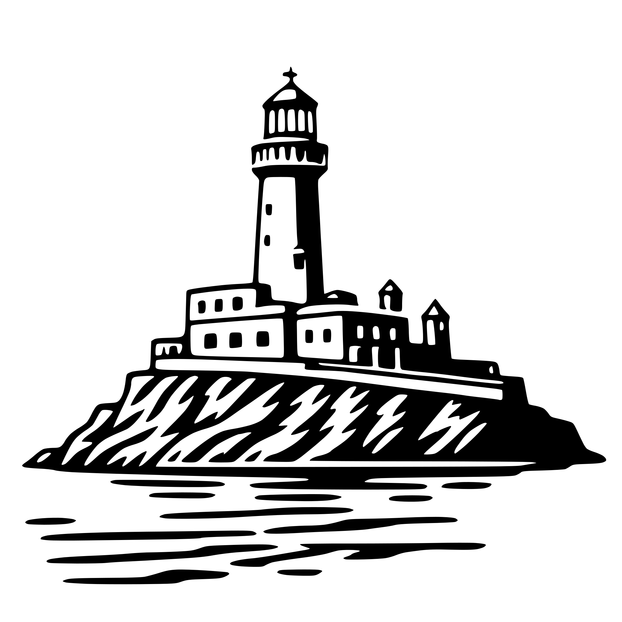 AI-generated SVG of a alcatraz island