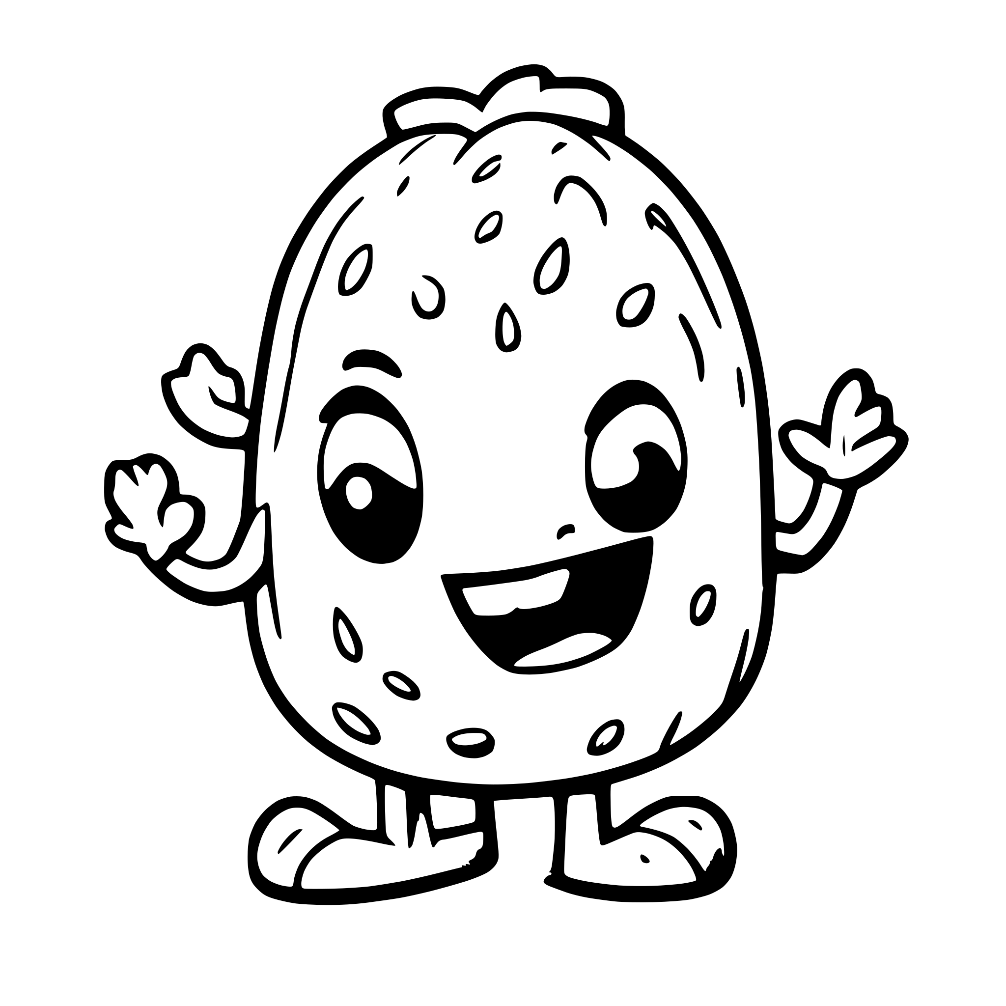 AI-generated SVG of a Giant potato monster