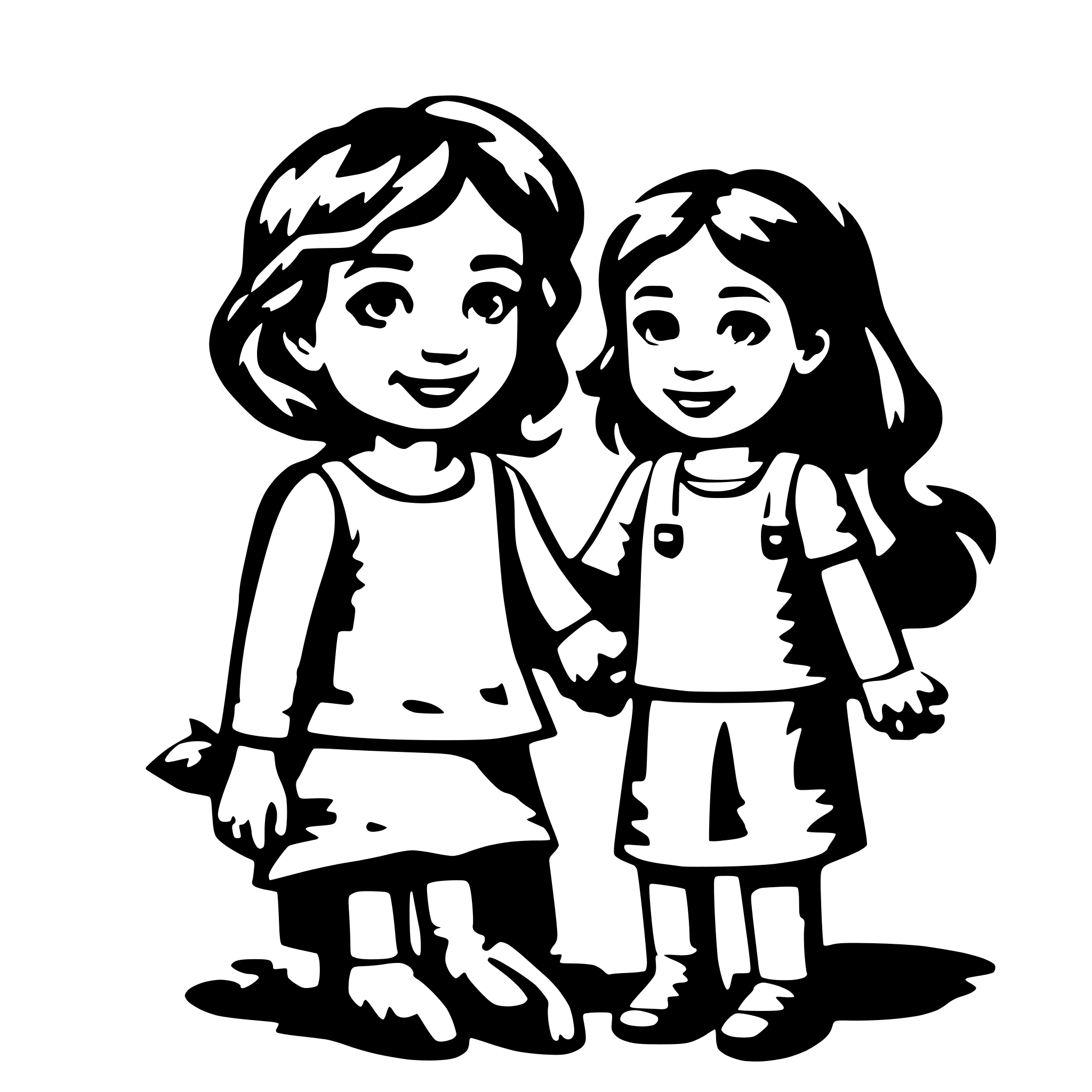 AI-generated SVG of a an educator with toddlers holding hands AI-generated SVG of a an educator with toddlers holding hands