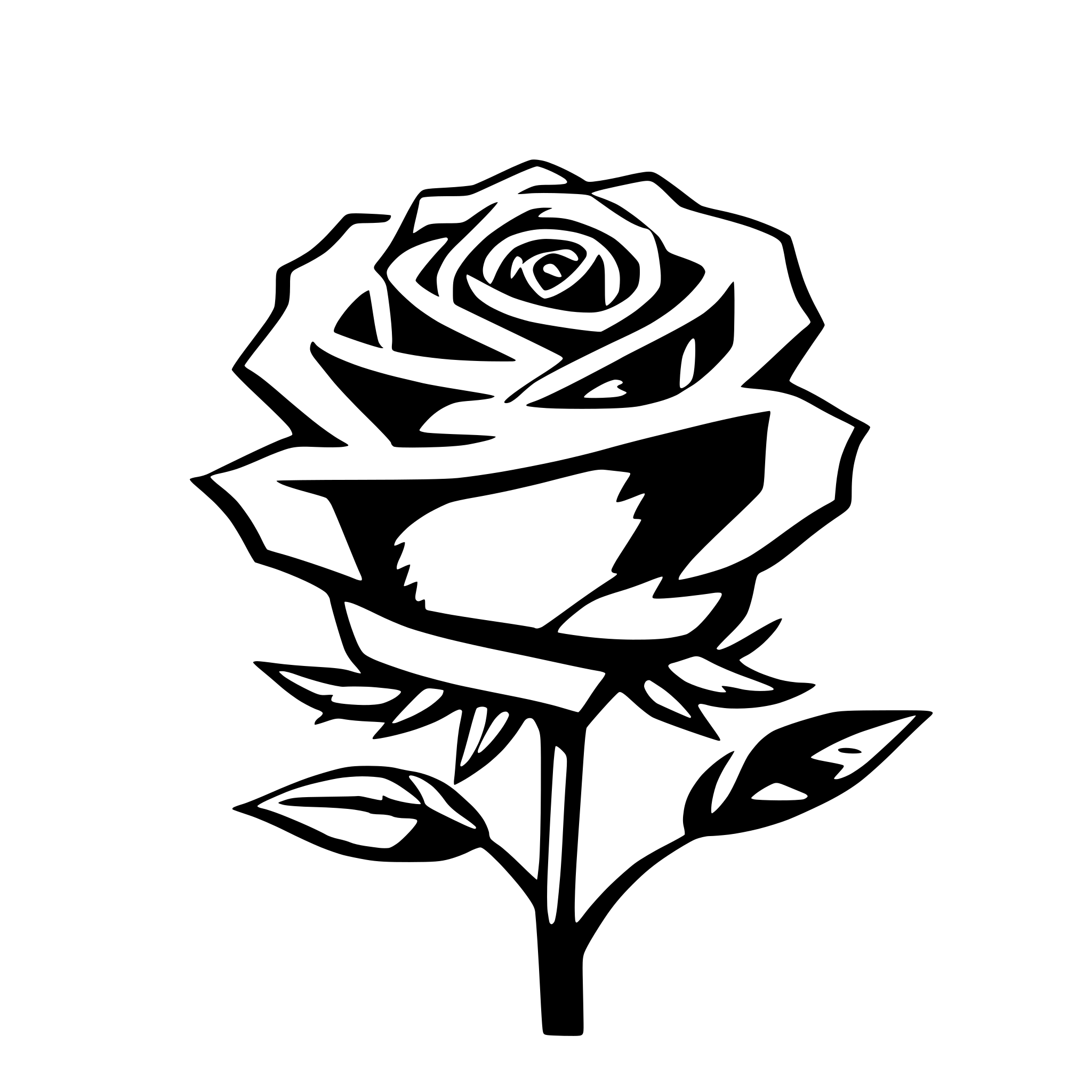 AI-generated SVG of a single rose