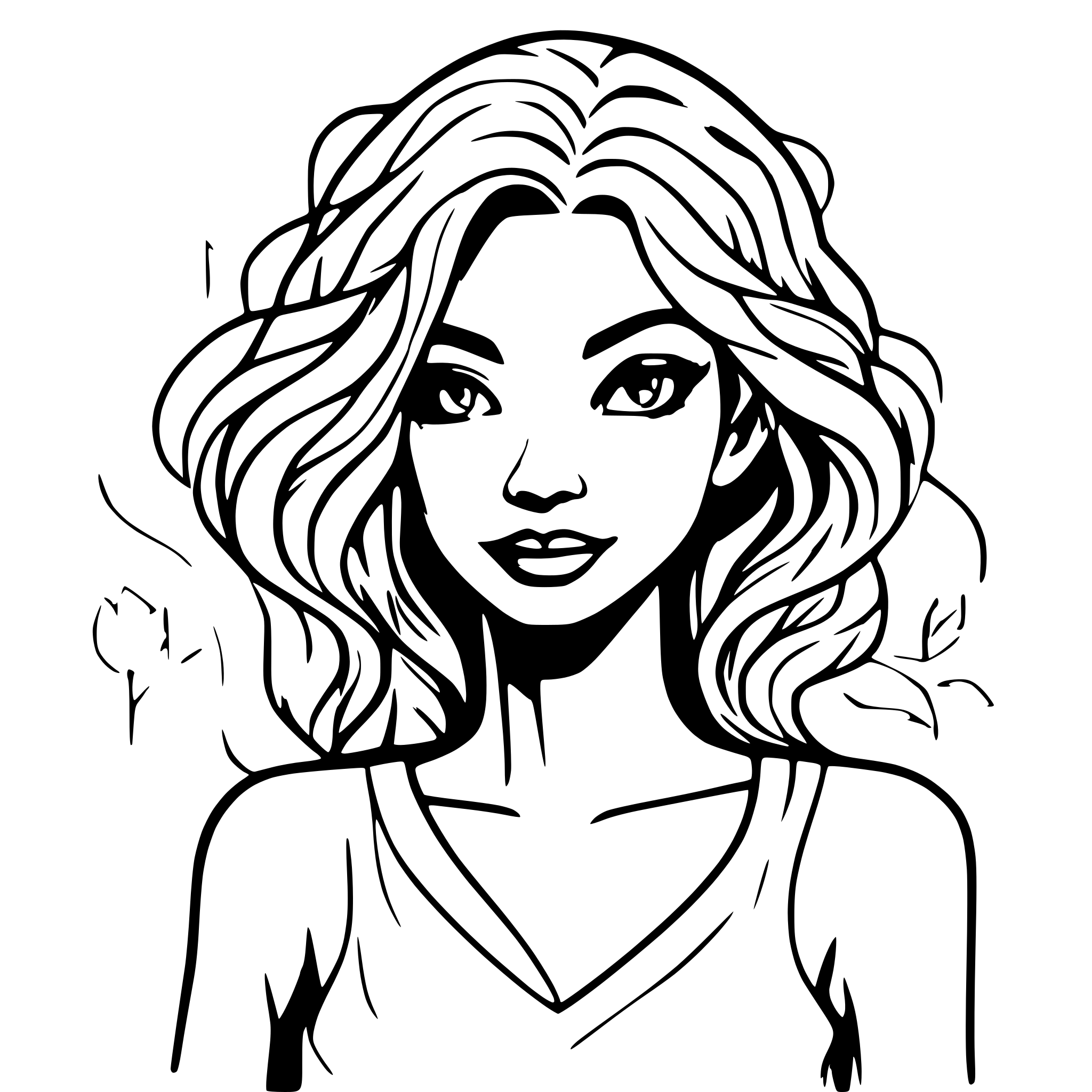 AI-generated SVG of a Simple Medusa