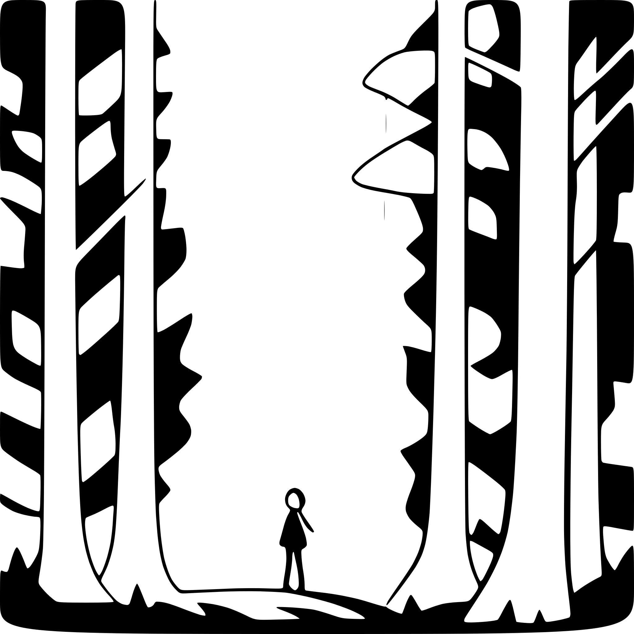AI-generated SVG of a forest with tall trees