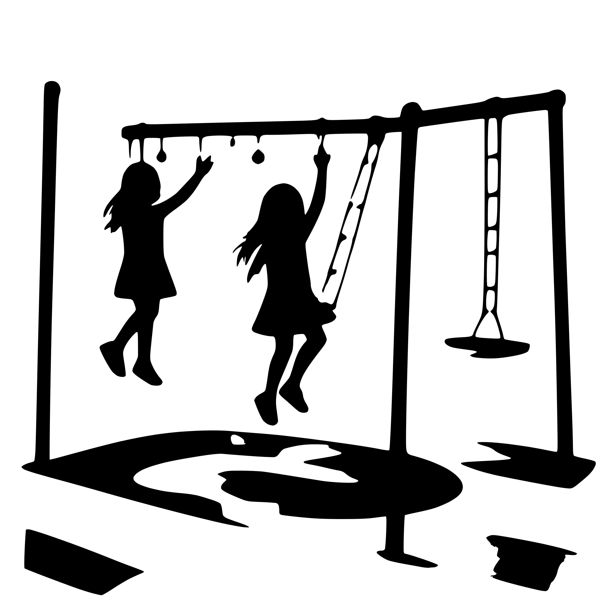 AI-generated SVG of a children playing on a playground