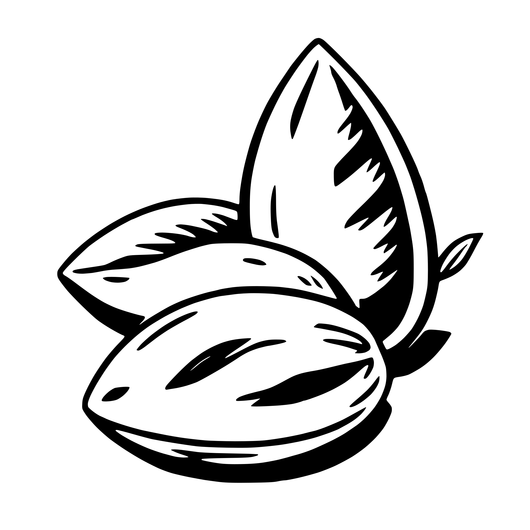 AI-generated SVG of a almond