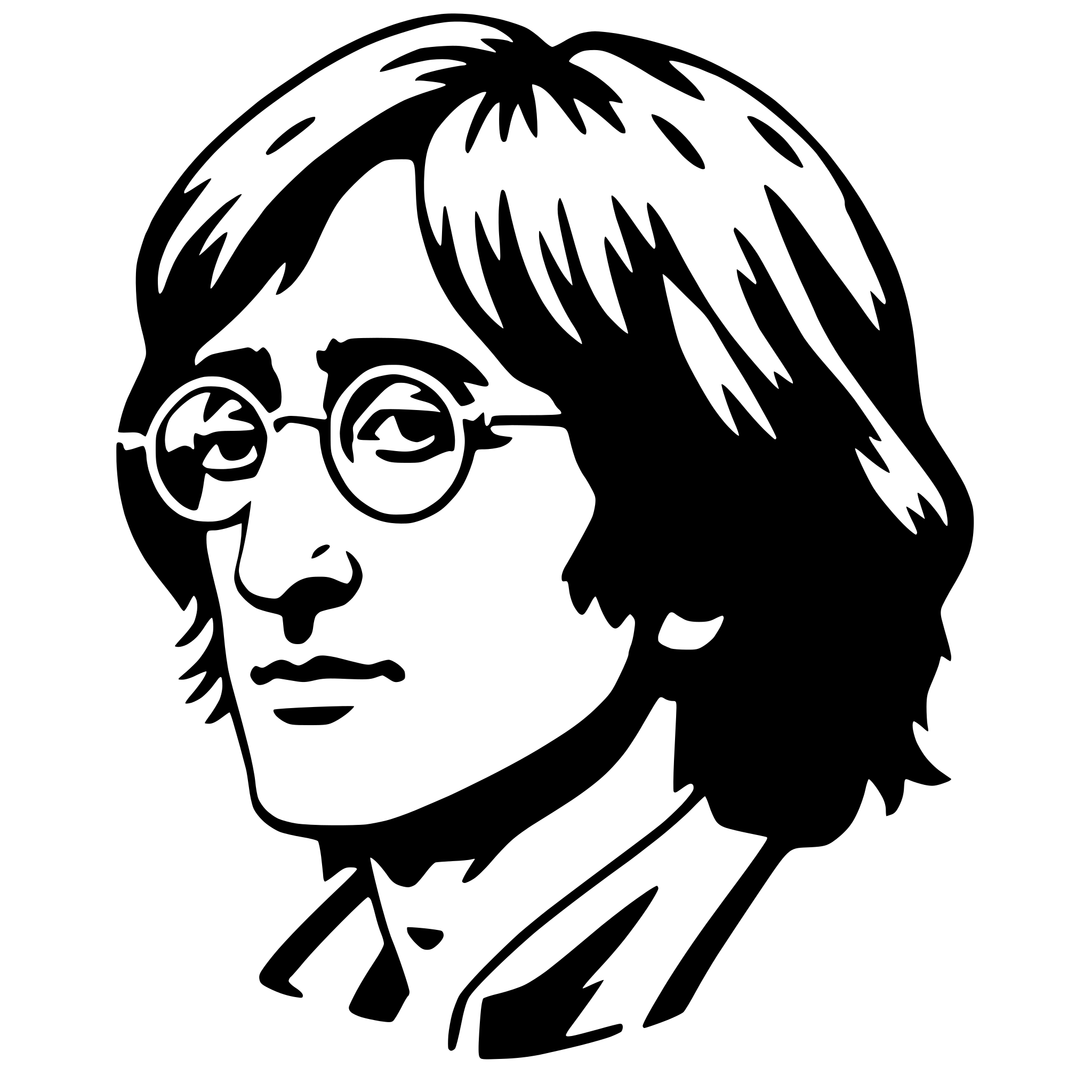 AI-generated SVG of 'john lennon'
