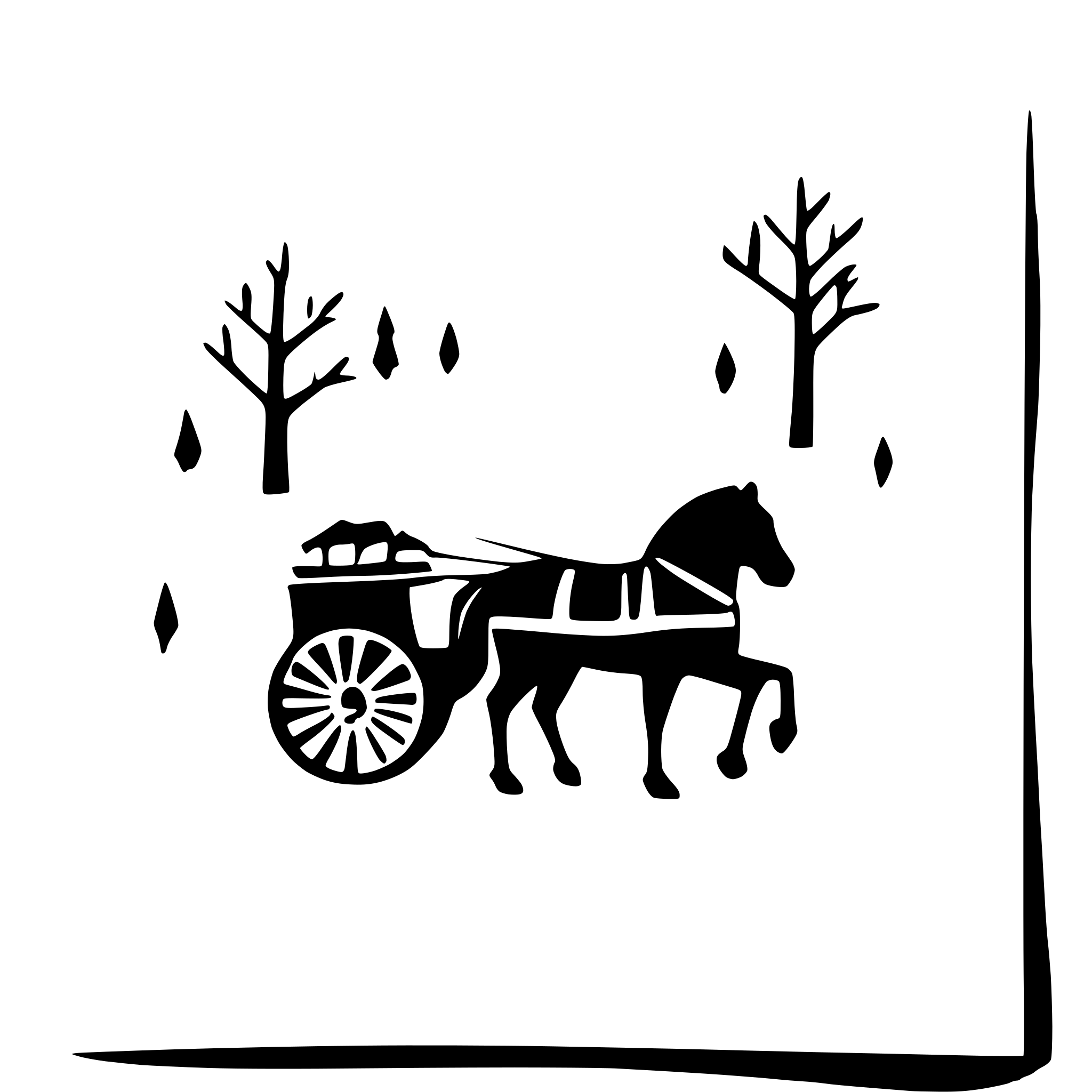 AI-generated SVG of a horse and carriage in snow