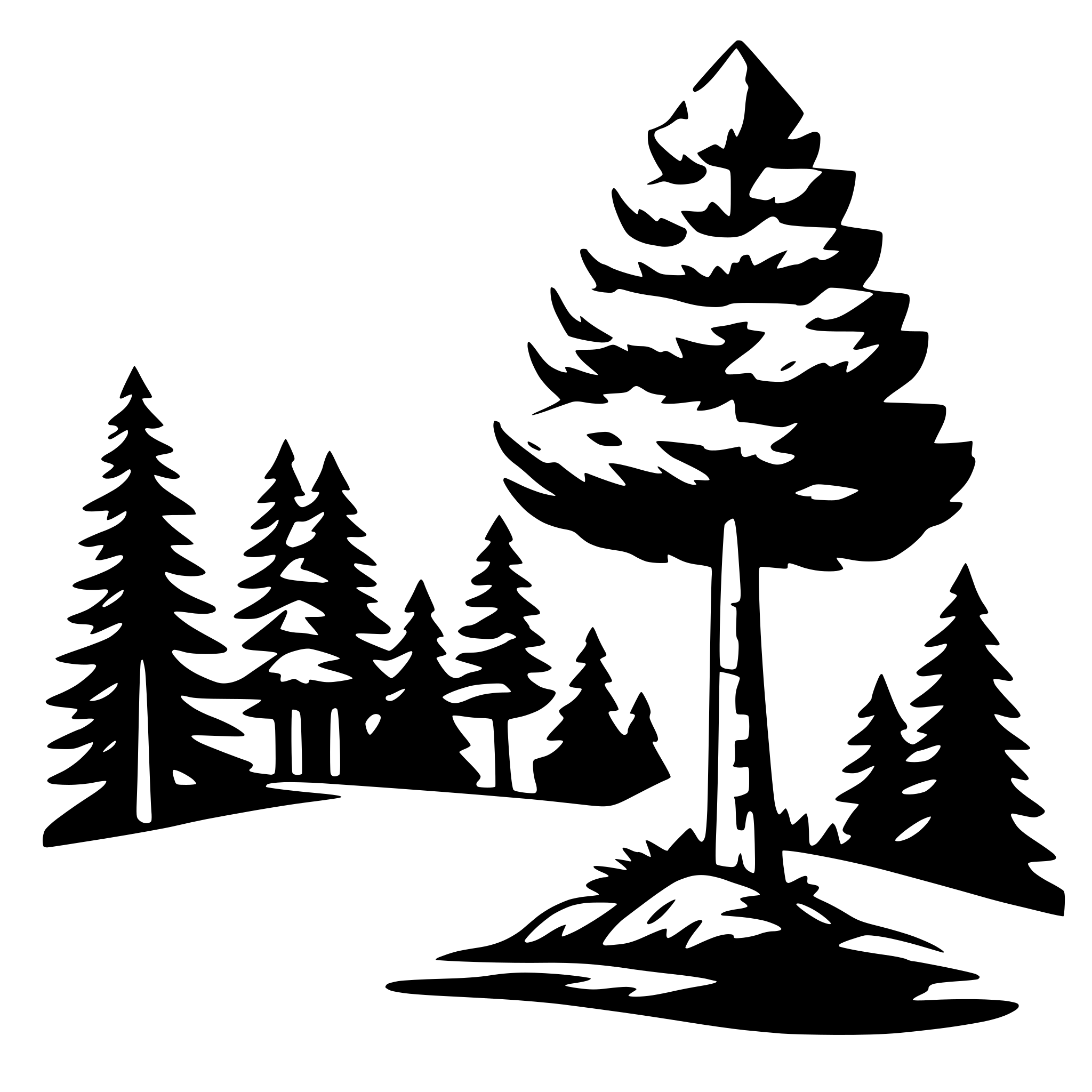 AI-generated SVG of 'PINE TREES SIMPLE'