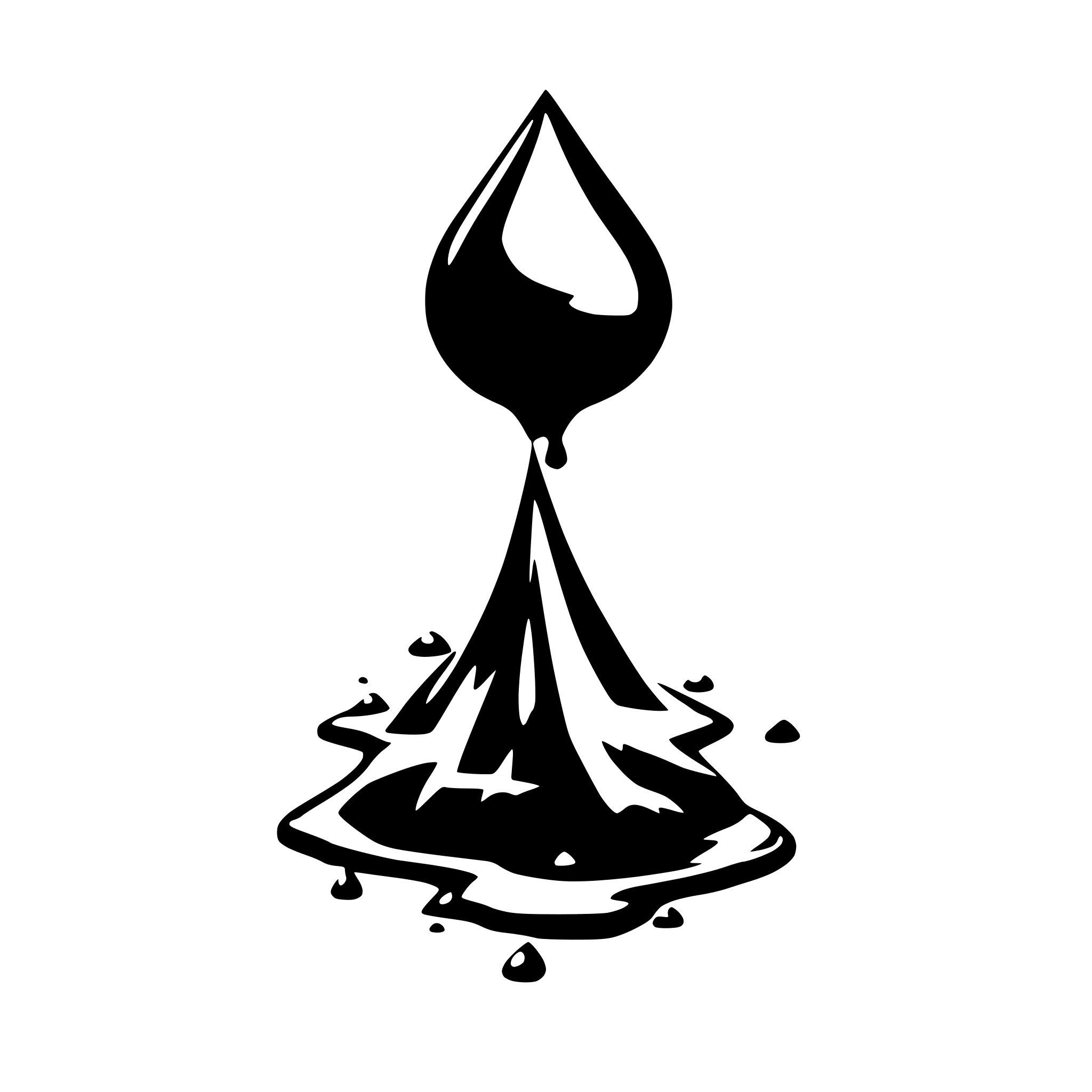 AI-generated SVG of 'a drop of glue falling on a crack'