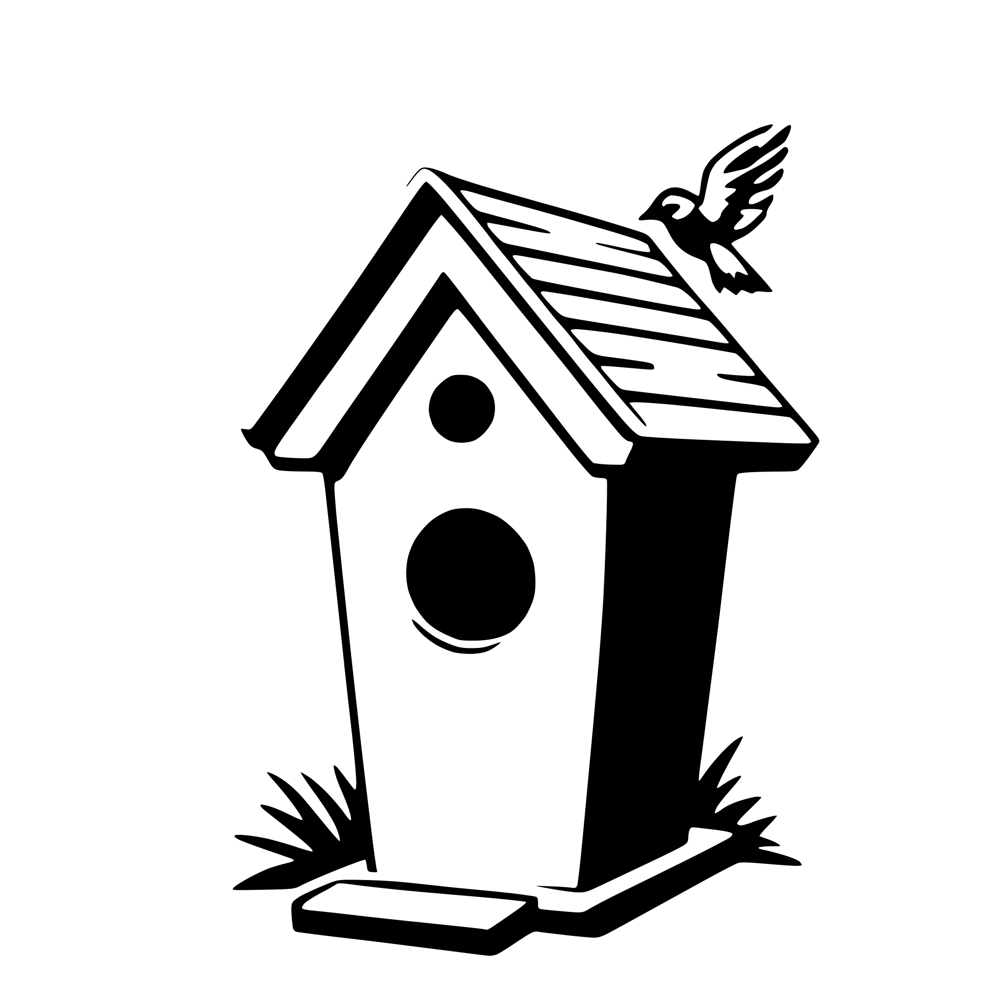 AI-generated SVG of a birdhouse