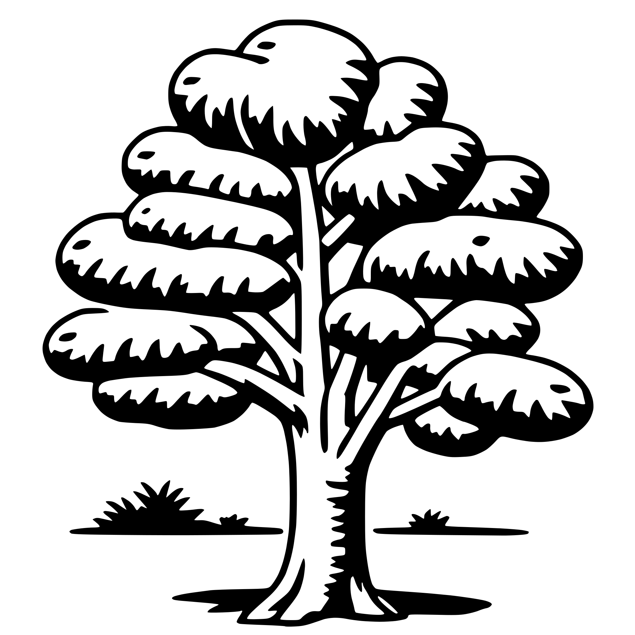 AI-generated SVG of a tamarind tree