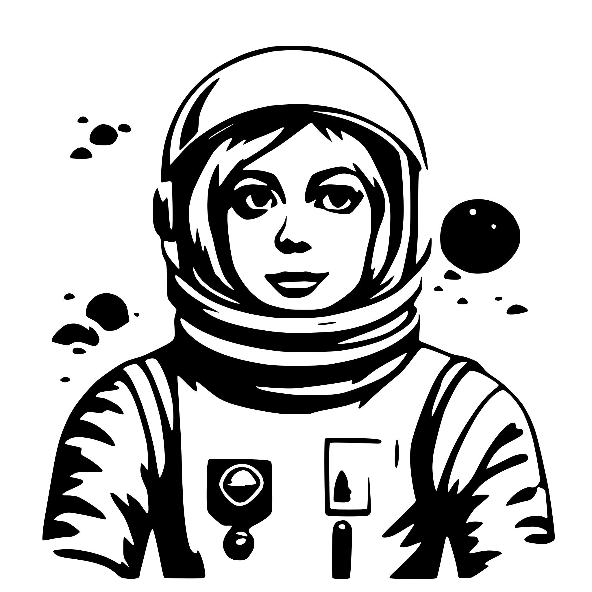 AI-generated SVG of a astronaut