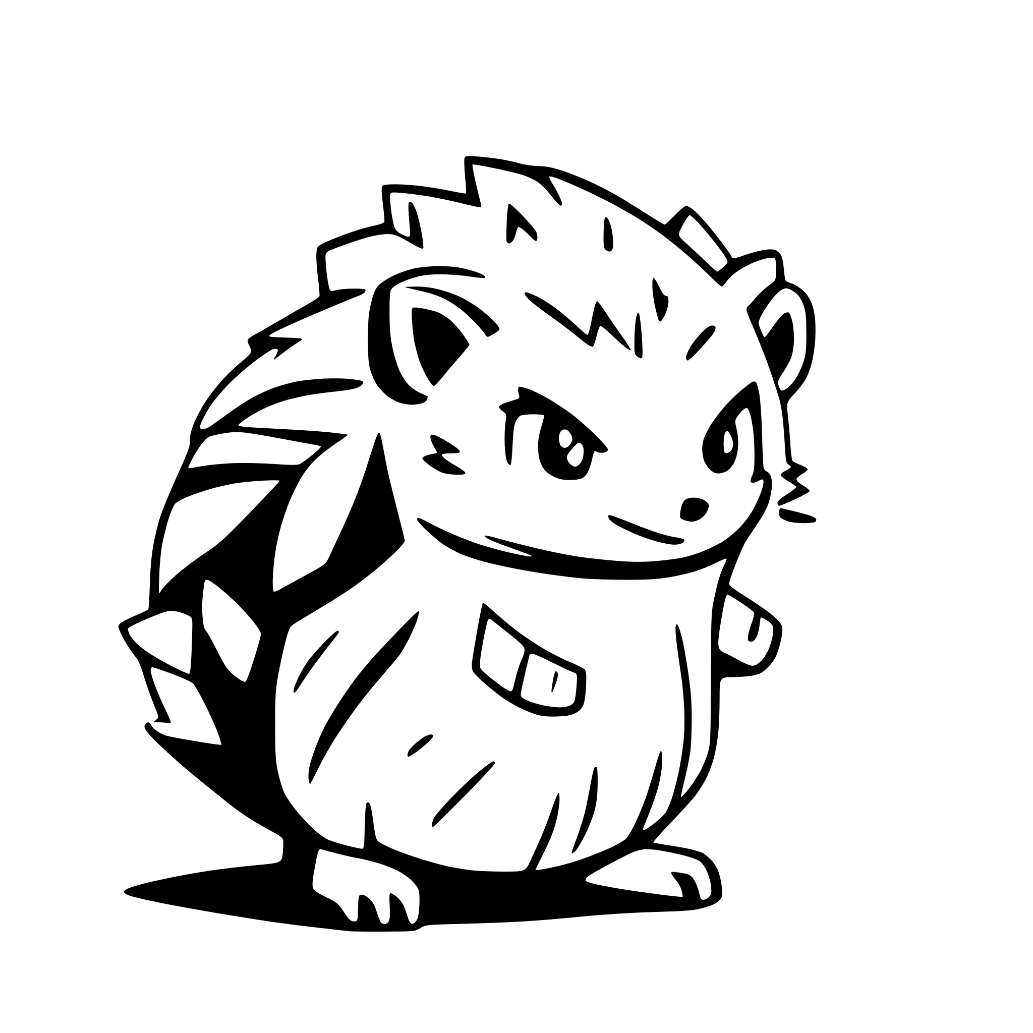 AI-generated SVG of 'hedgehog'
